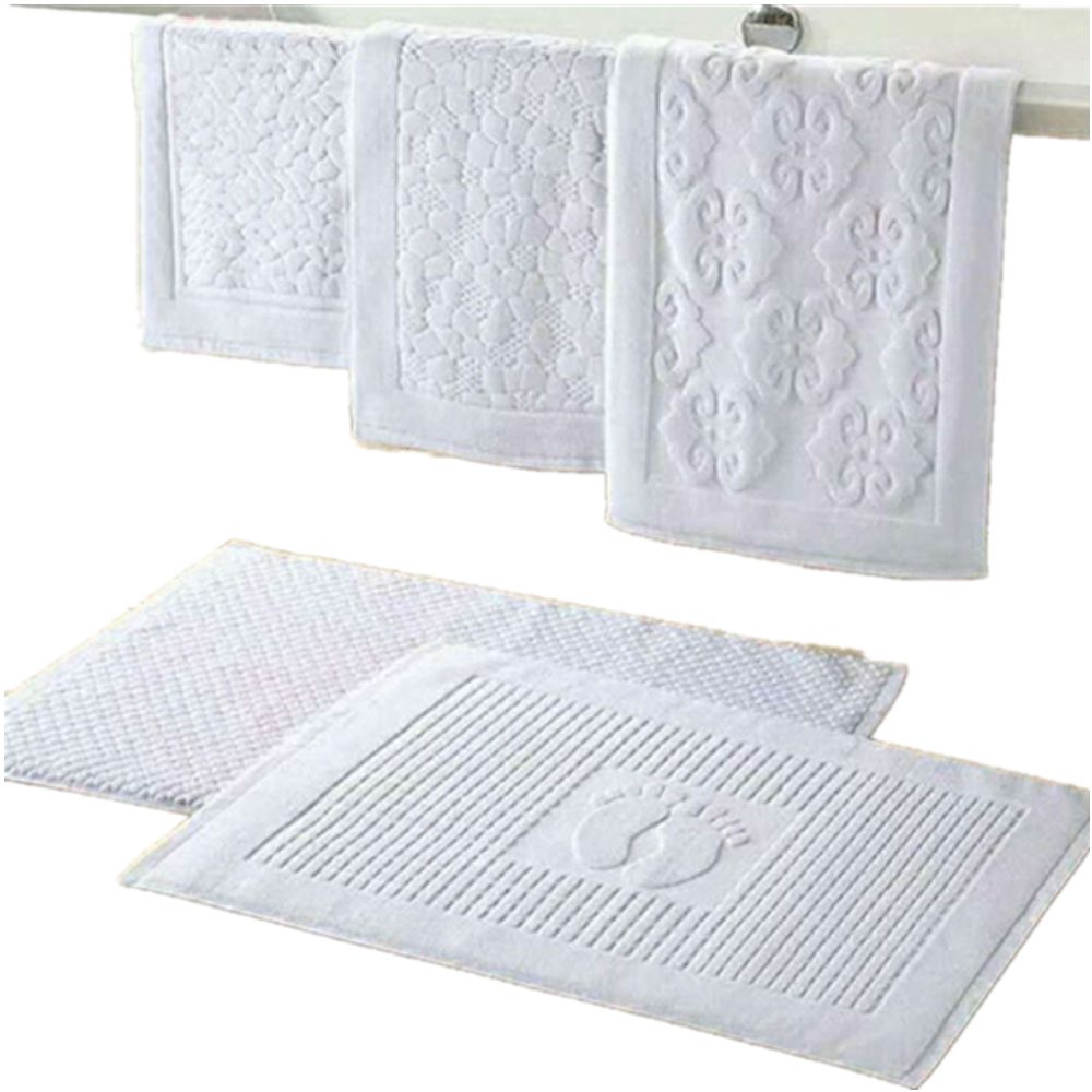 Anti Slippery Jacquard Pattern Cotton Floor Towels 1