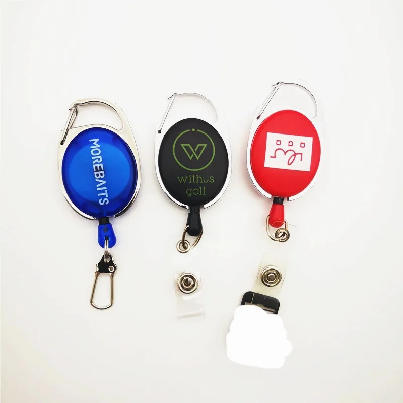 RETRACTABLE BADGE HOLDER WITH CARABINER CLIP 6