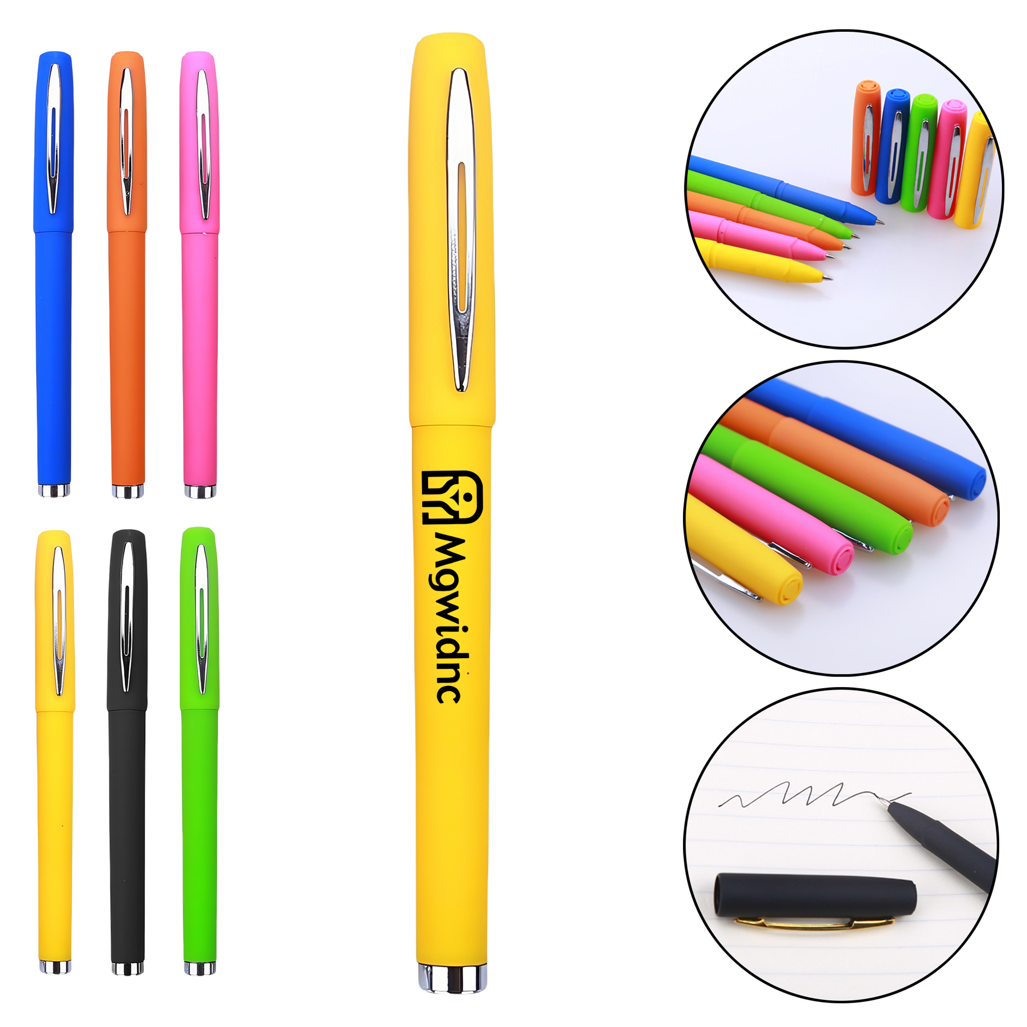 Stylish Press-Type Ballpoint Pen with Metal Clip - Smooth Writing
