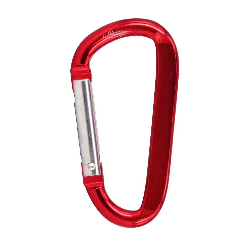 3" Aluminum Flat Type Carabiner Keychain D Shape Buckle 6