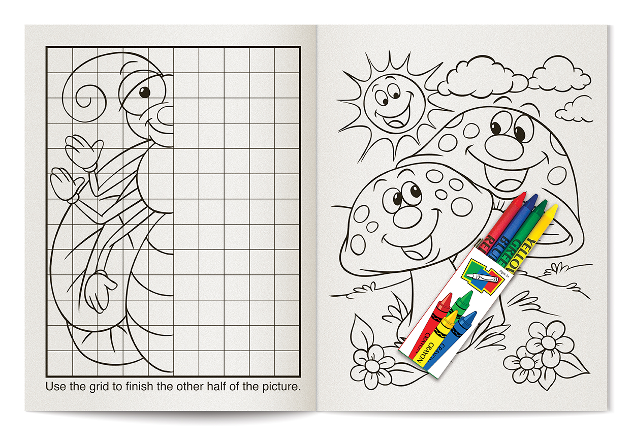 COLORING SET - Springtime Friends Coloring Book Fun Pack 1
