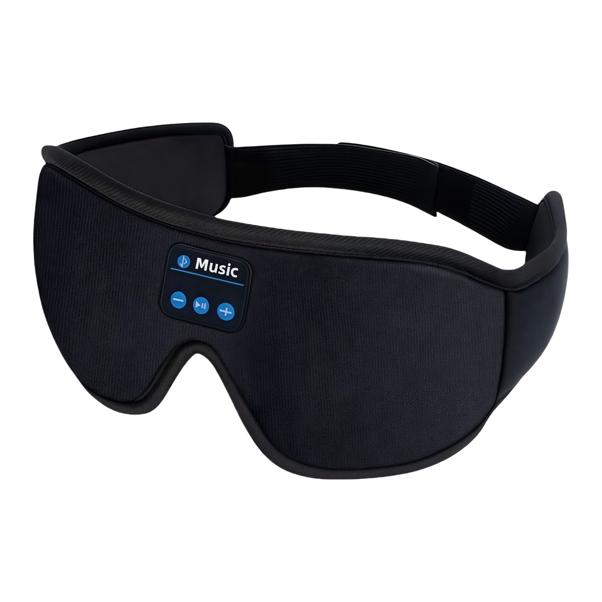3D Black Sleep Eye Mask with Bluetooth 5.0 Wireless Headphones 2