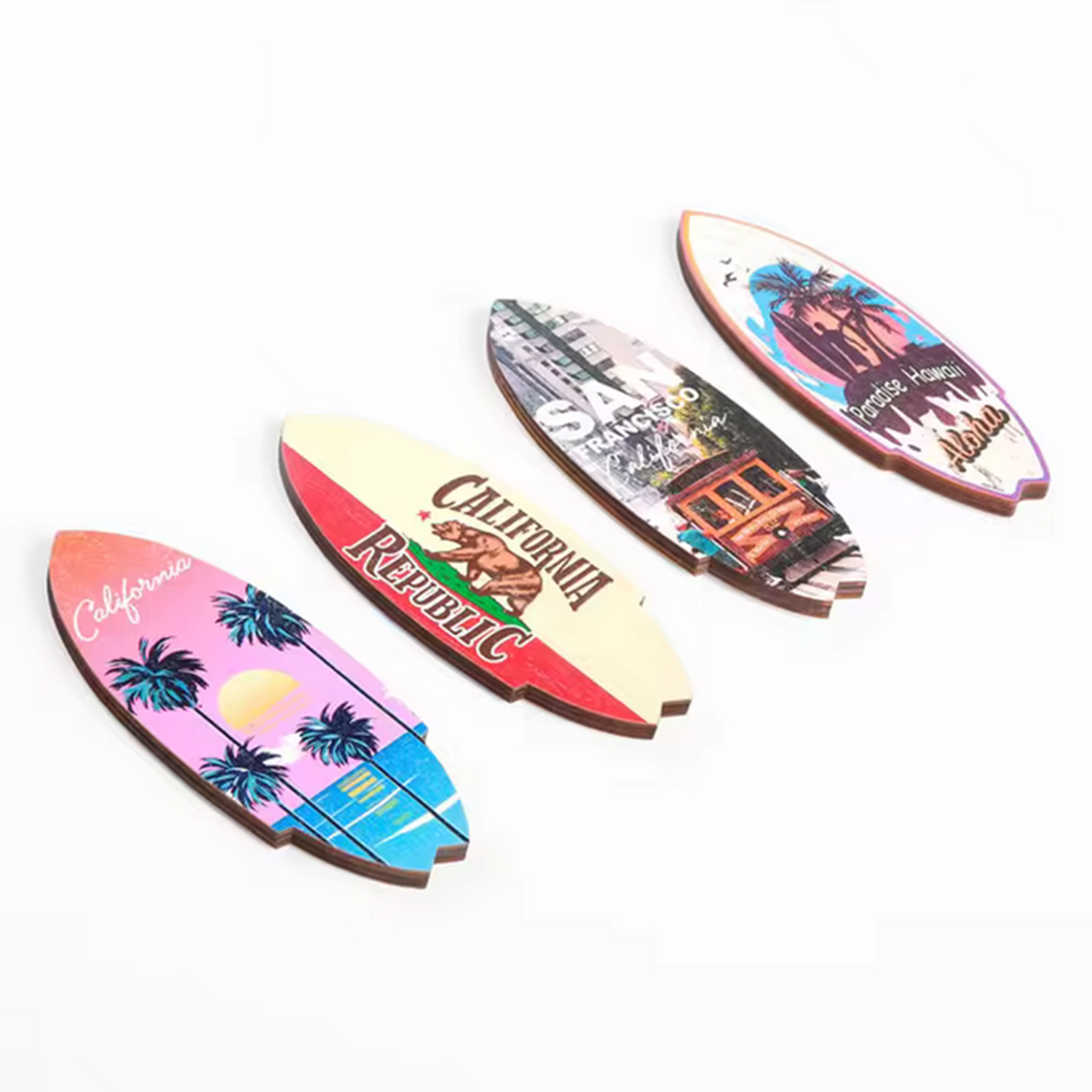 Rocket Shape Wooden Souvenir Magnet 4