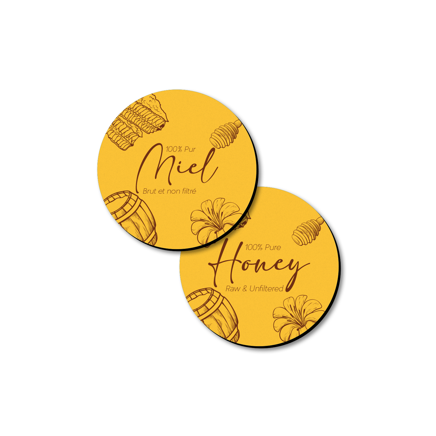 Custom Double-Sided Magnet 6 sq/in Full Colour Imprint White Vinyl Topcoat