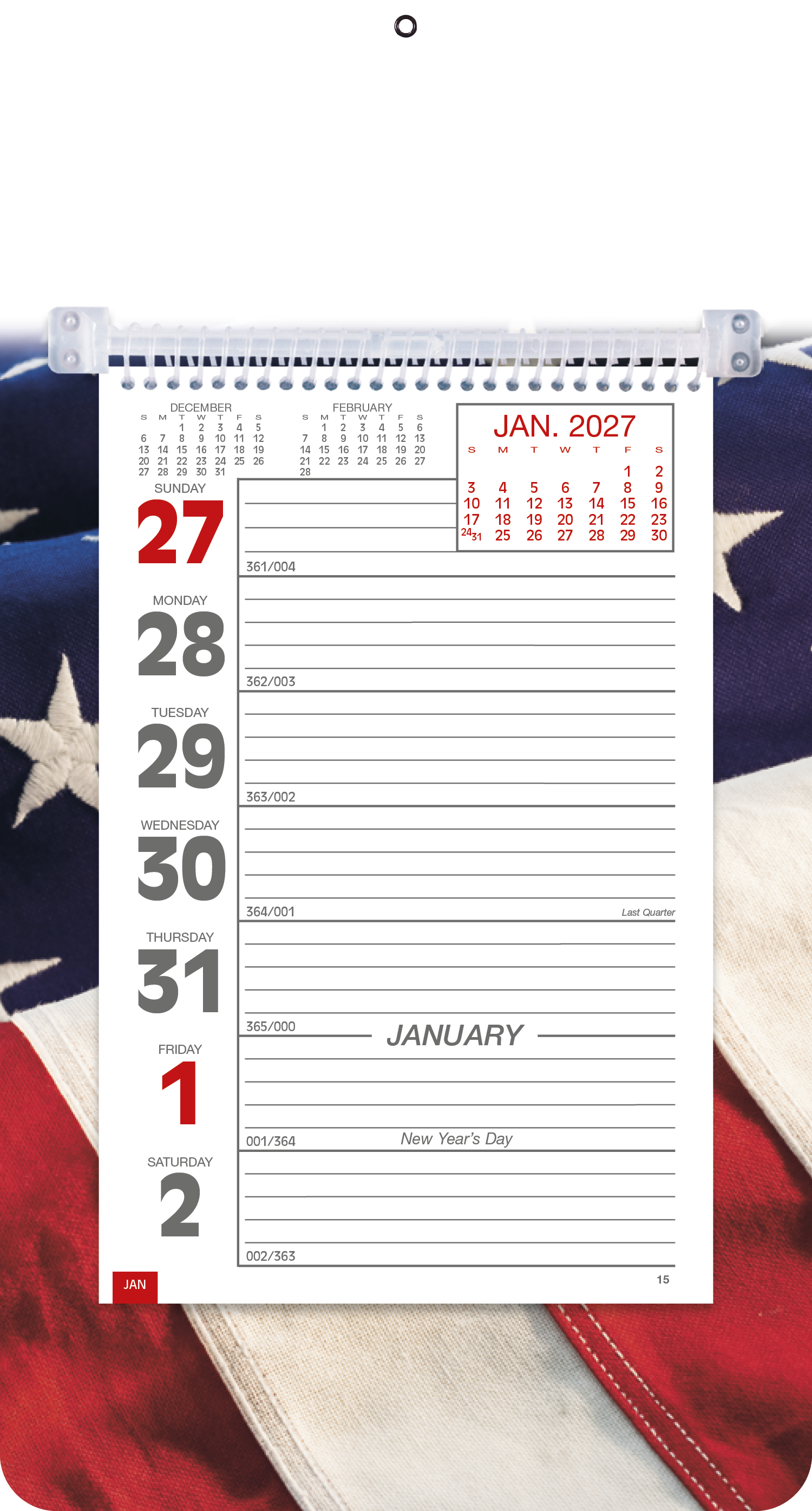 Triumph® Calendars Full-Color Weekly Memo Calendar 26