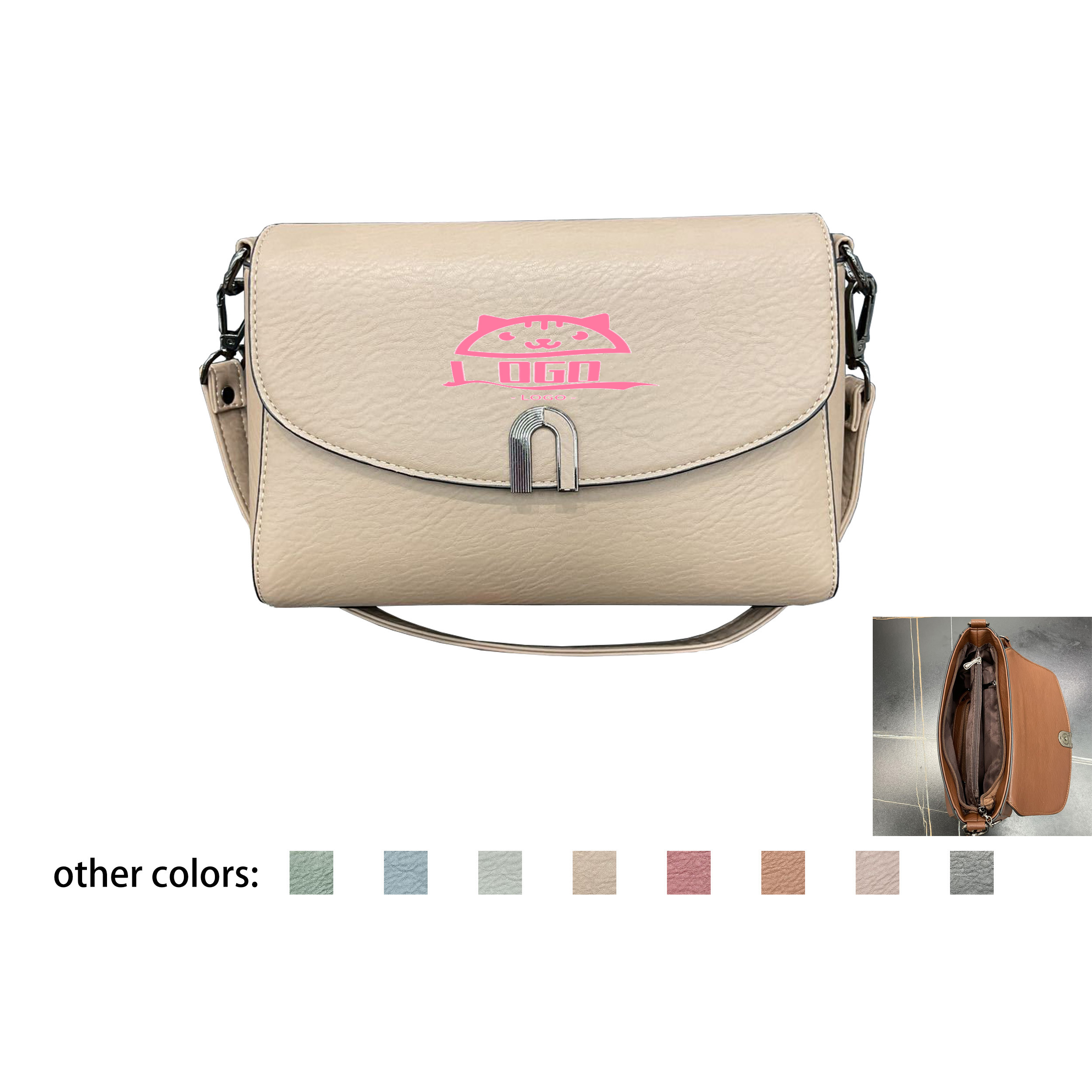 Classic Leather Tote, custom tote bag with logo imprint 2