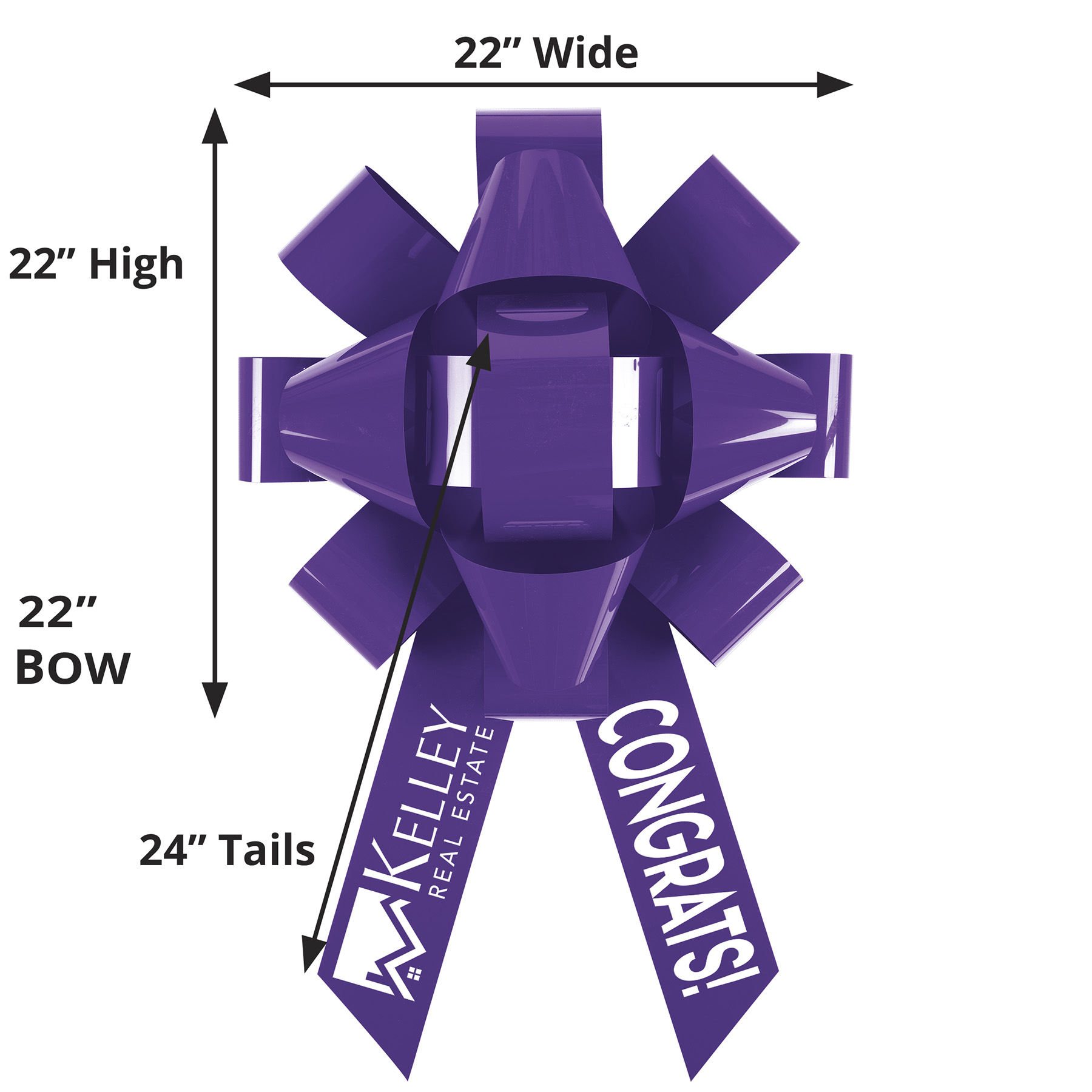 22" Bow - Suction Cup Base - Marquee 10