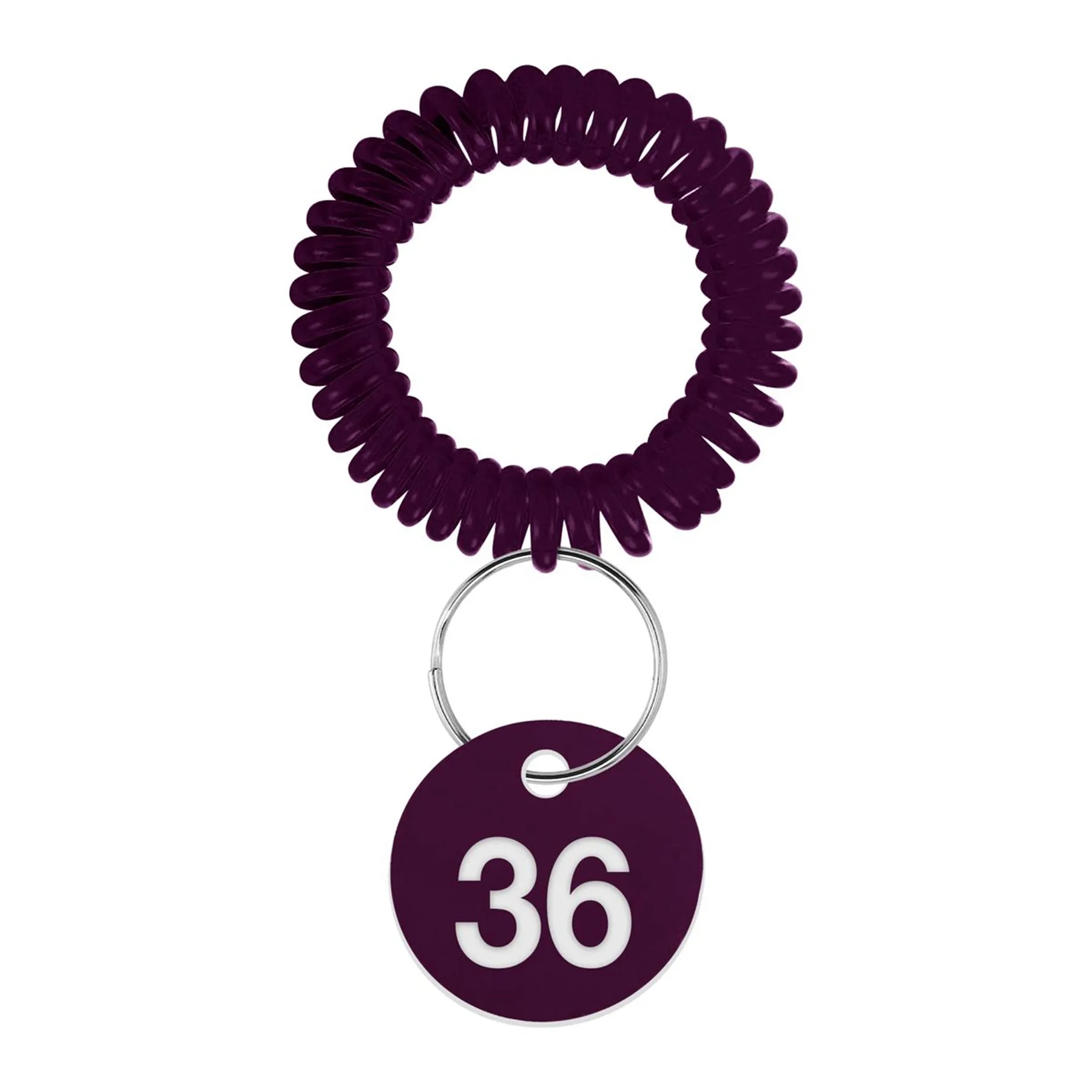 EVA Plastic Spring Wristband with Keychain 4