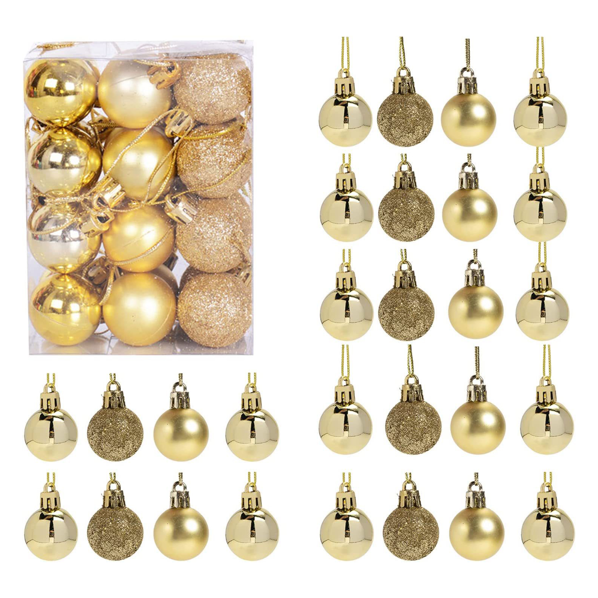 Shatterproof Christmas Ball Ornaments Set Different Sizes 5