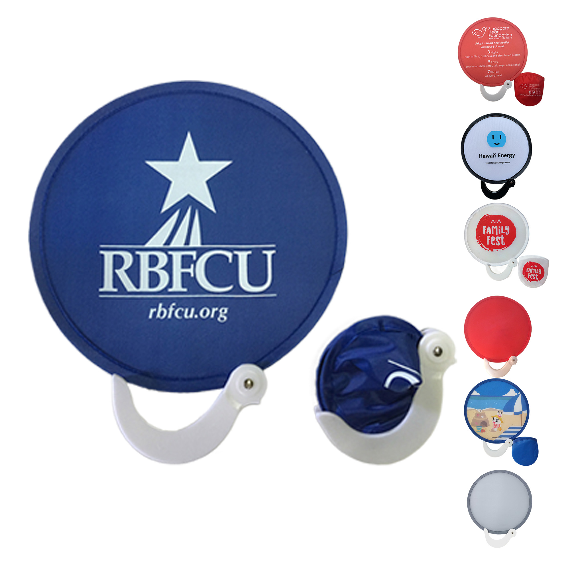Compact PET Foldable Fan with Carrying Pouch 1