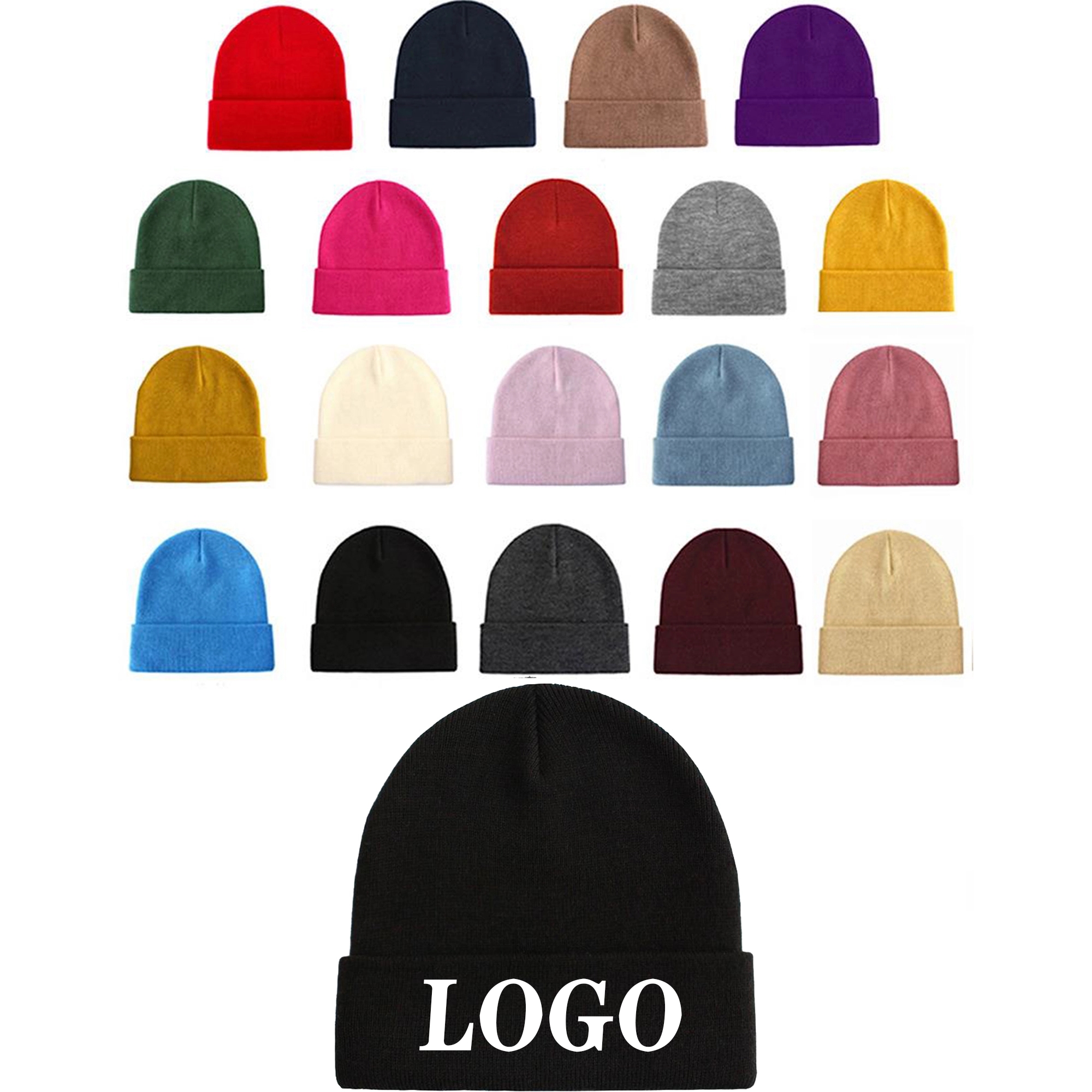 Unisex Knit Warm Beanie Hat 1