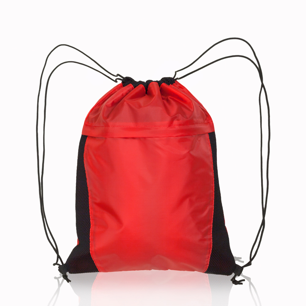Mesh Accent Drawstring Backpacks 10