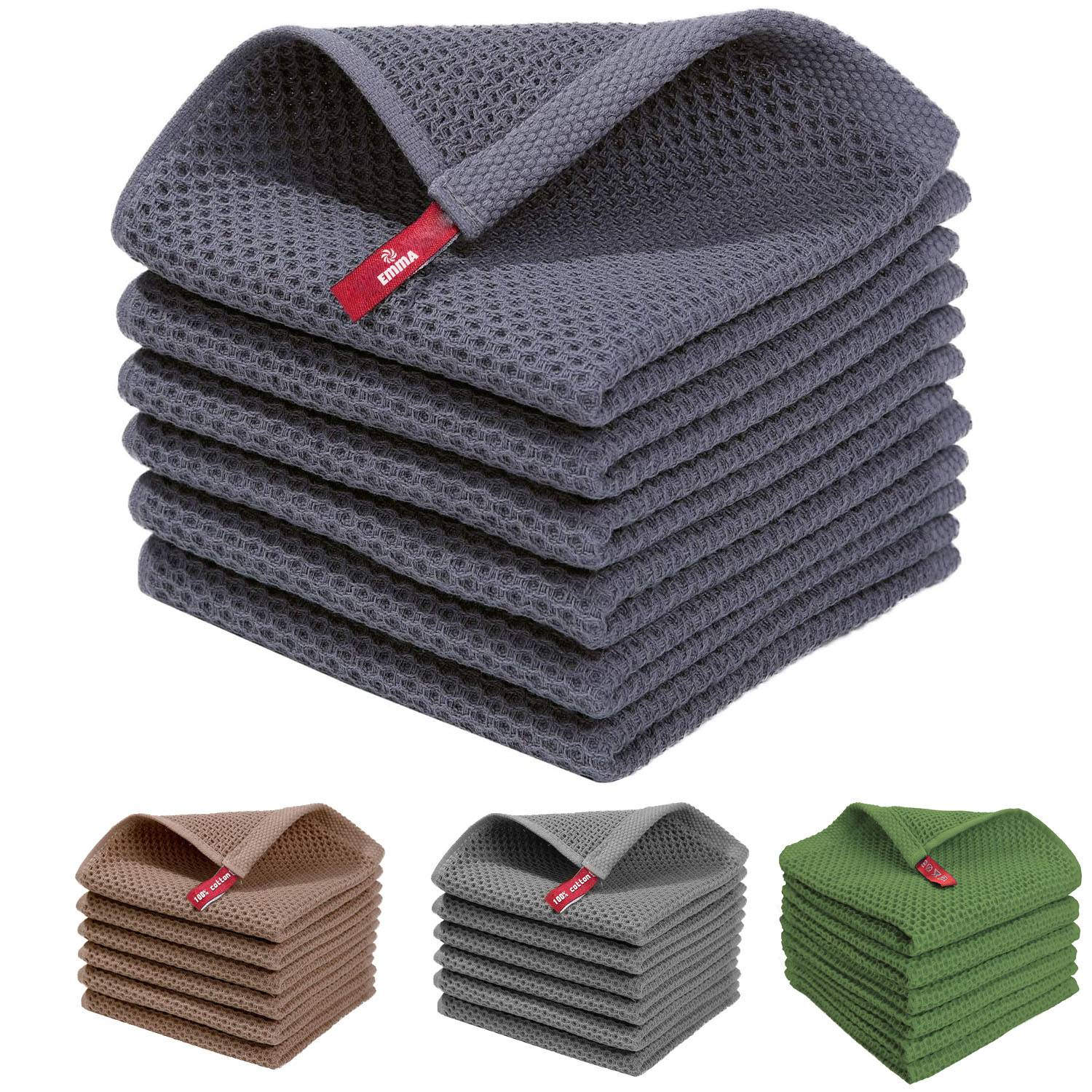 100% Cotton Waffle Weave Kitchen Dish Cloths 2