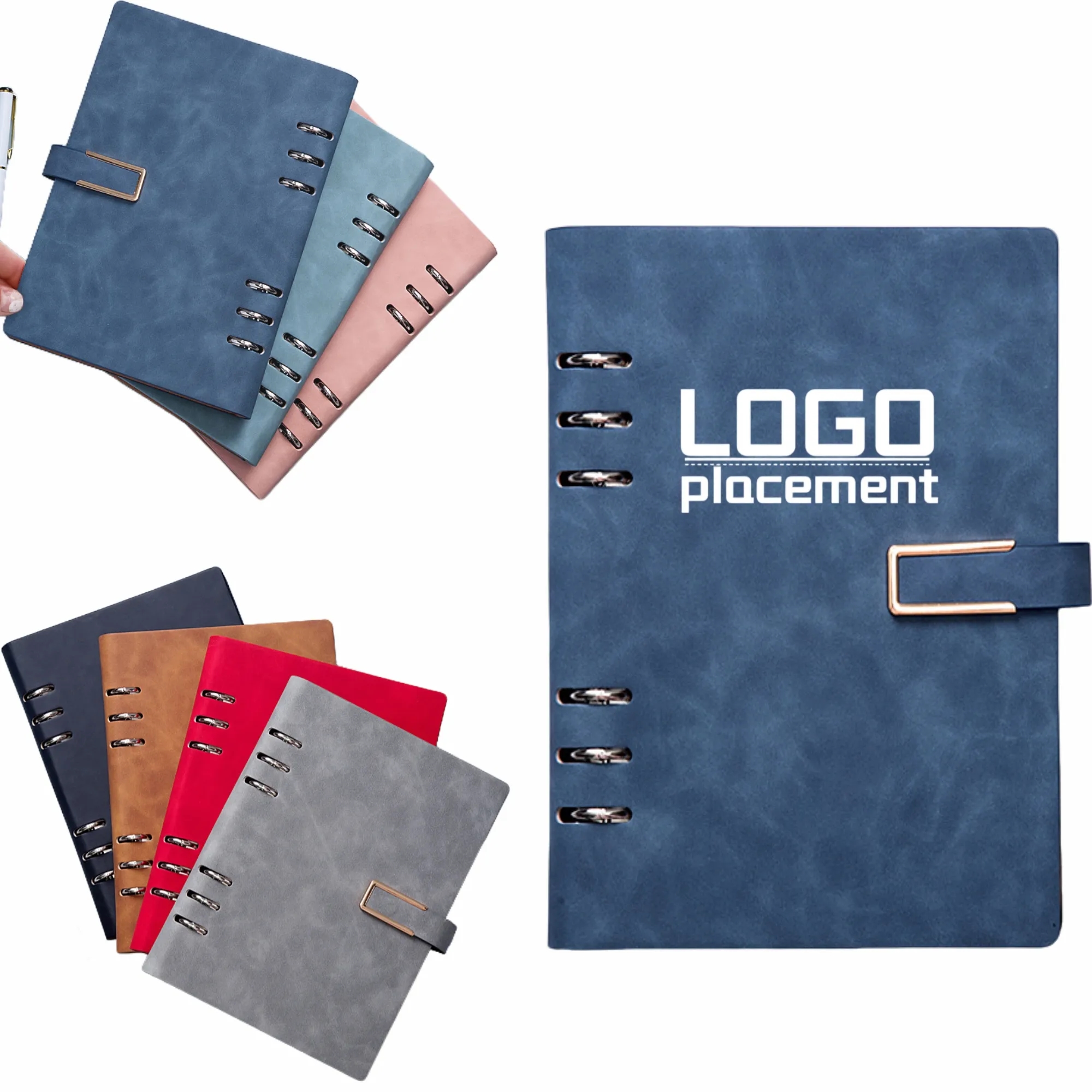 Custom Logo Detachable A5 Loose-Leaf Business Notebook