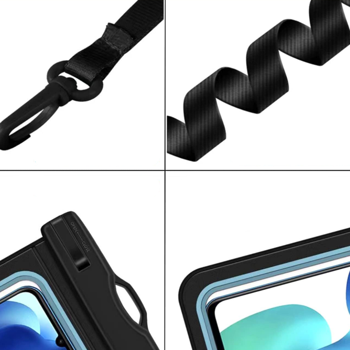 Waterproof Phone Pouch with Lanyard and Touchscreen Window 2