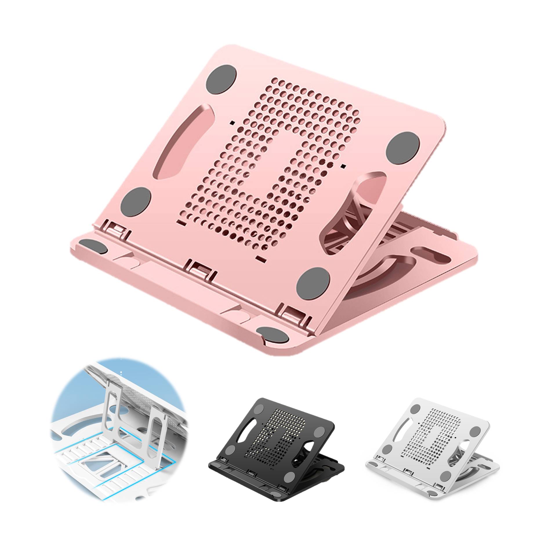 Desktop Tablet Holder Folding Portable Computer Stand 360 Degree Rotation 2