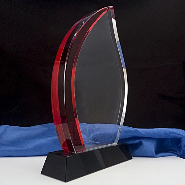 Engraved Crystal Flame Trophy Award 3