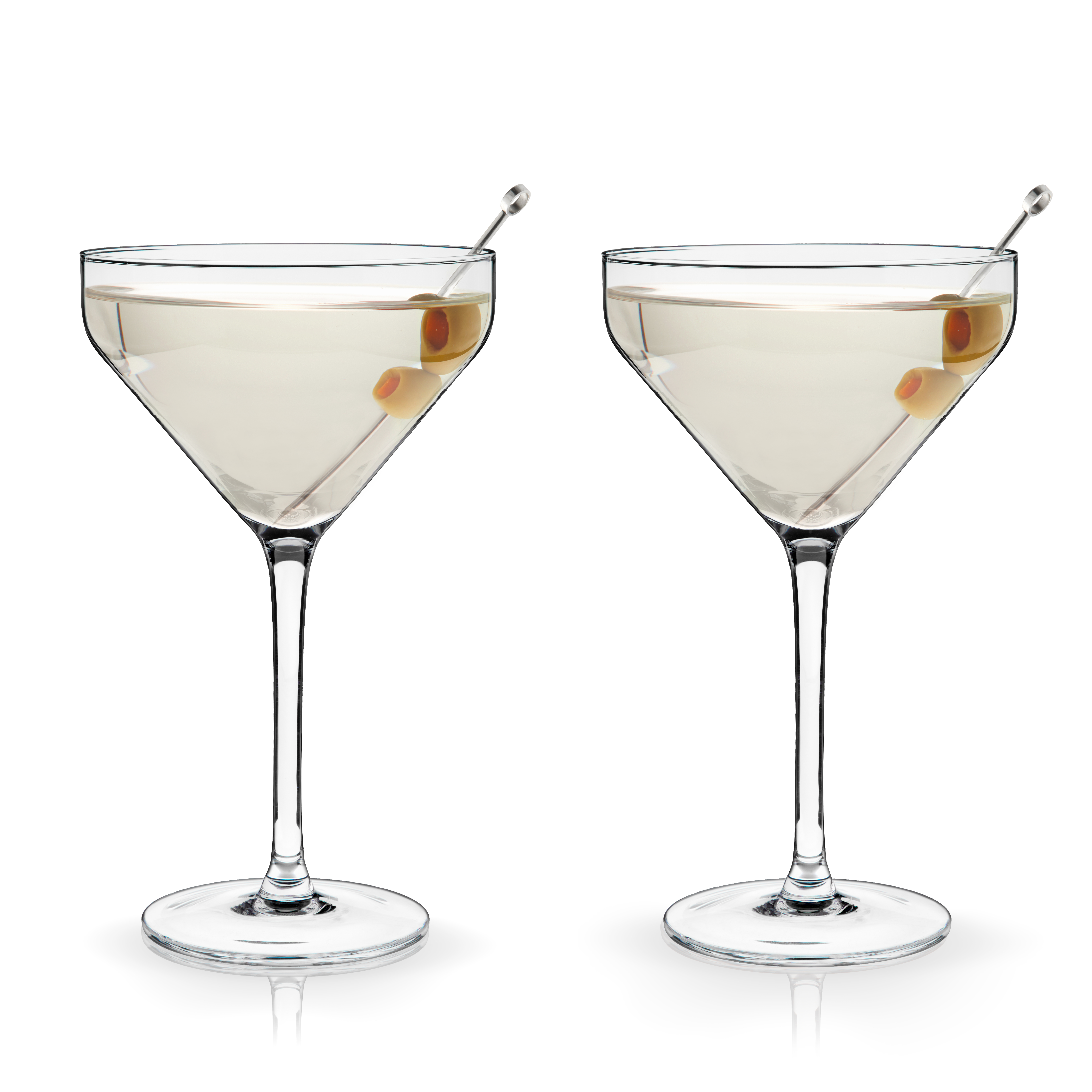 Viski® Raye Angled Martini Glass, set of 2 2