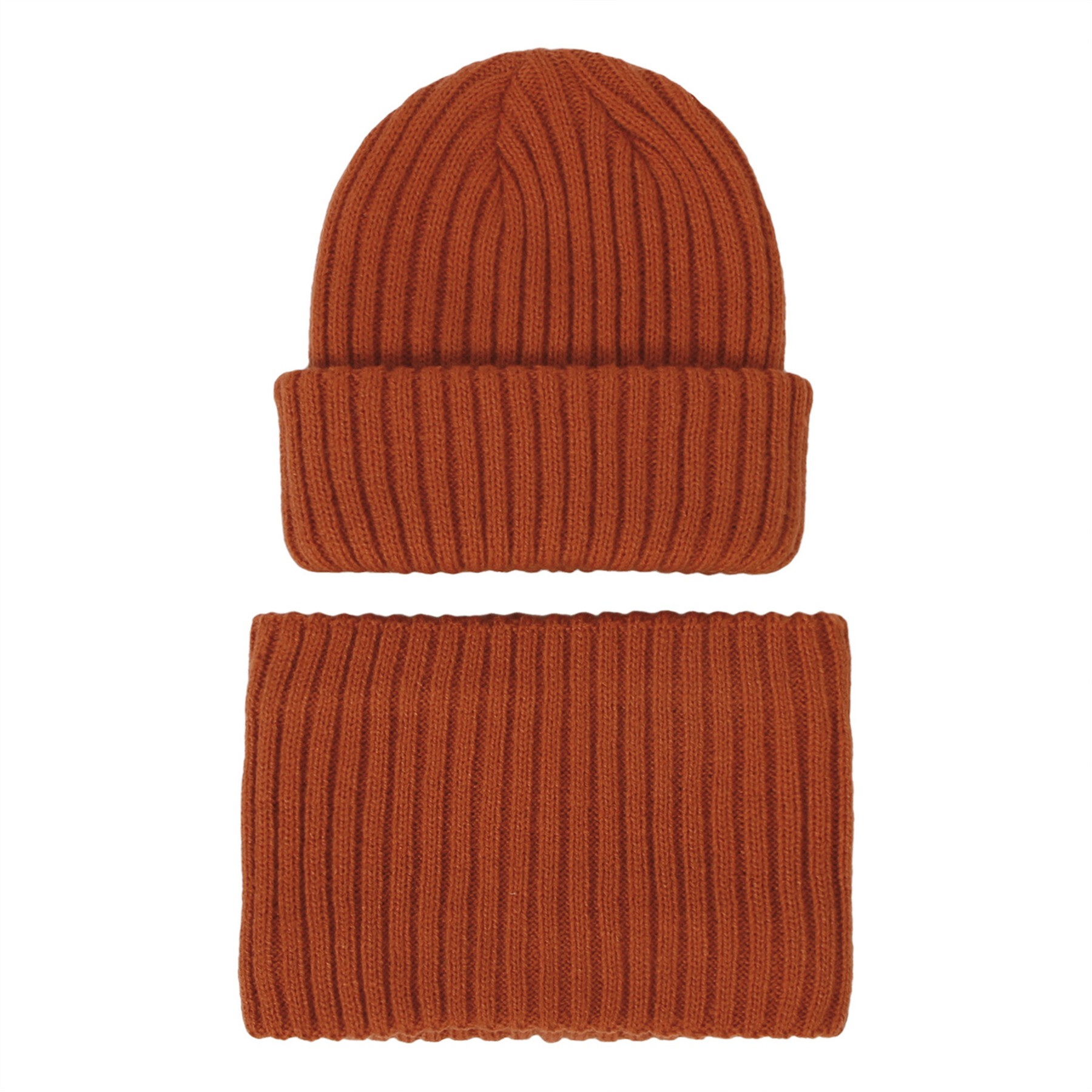 2PCS Kids Knit Beanie Hat and Neck Gaiter Set 4