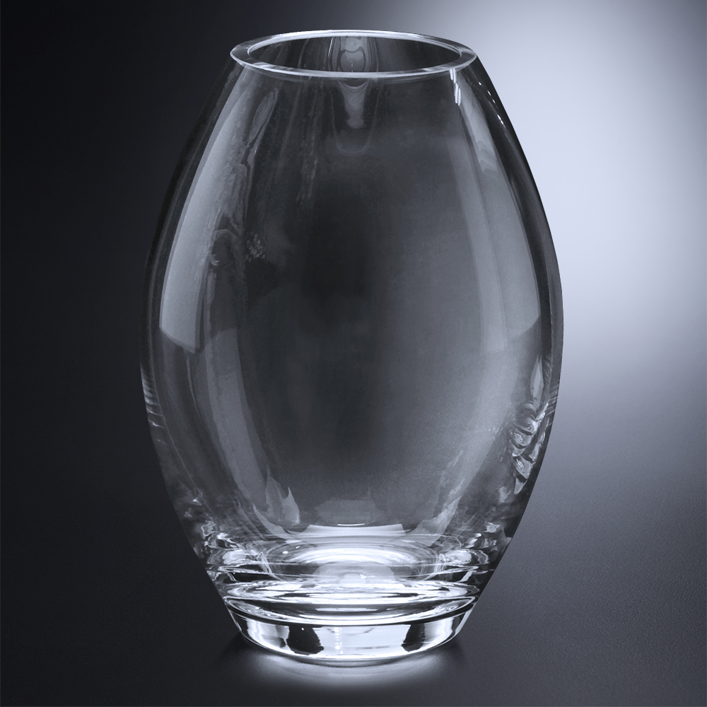 Clear Barrel Vase 4