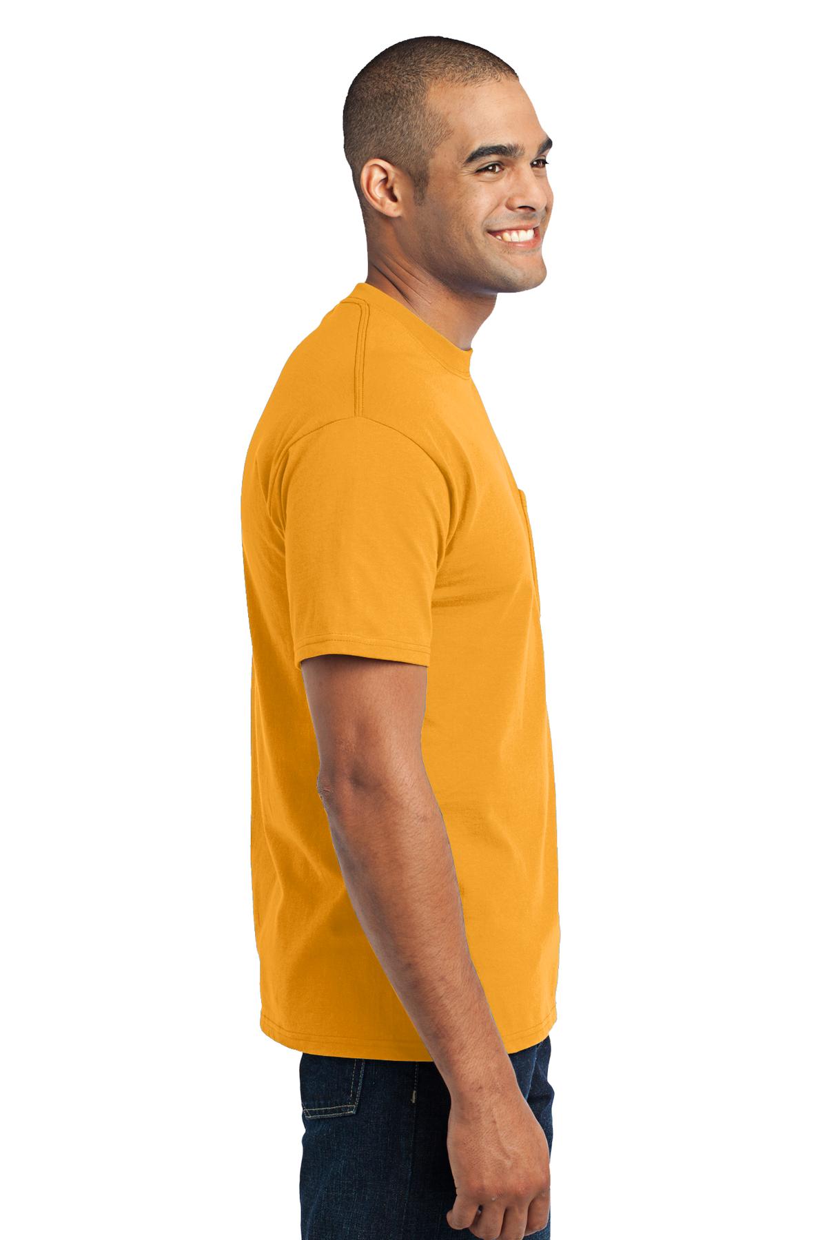 Port & Co Core Blend Pocket Tee. PC55P 110