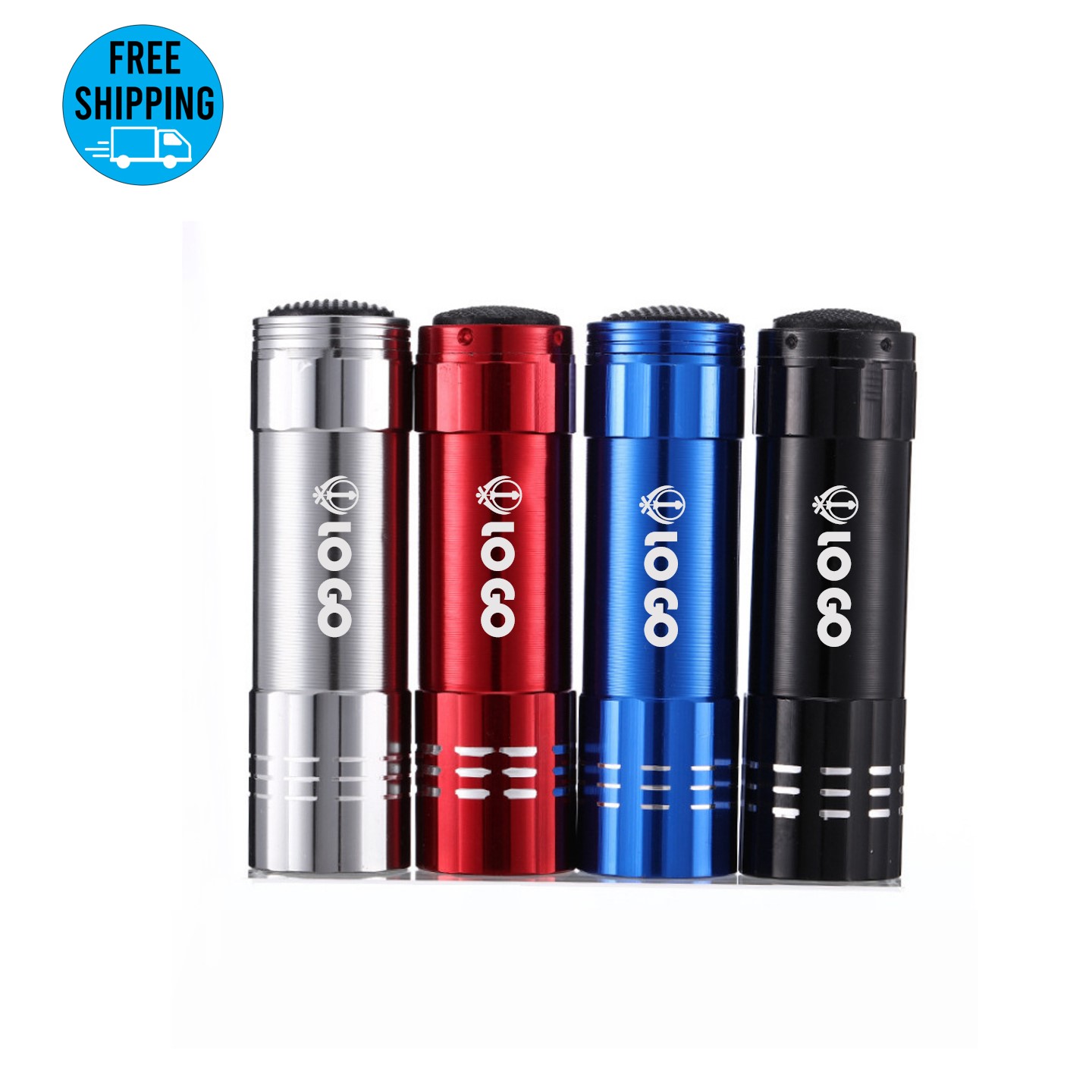 Aluminum 9 LED Flashlights with lanyards 3