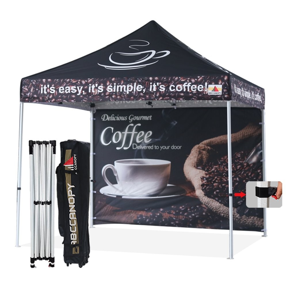 10x10 Heavy Duty Sublimated Event Canopy Tent With Back Wall 4