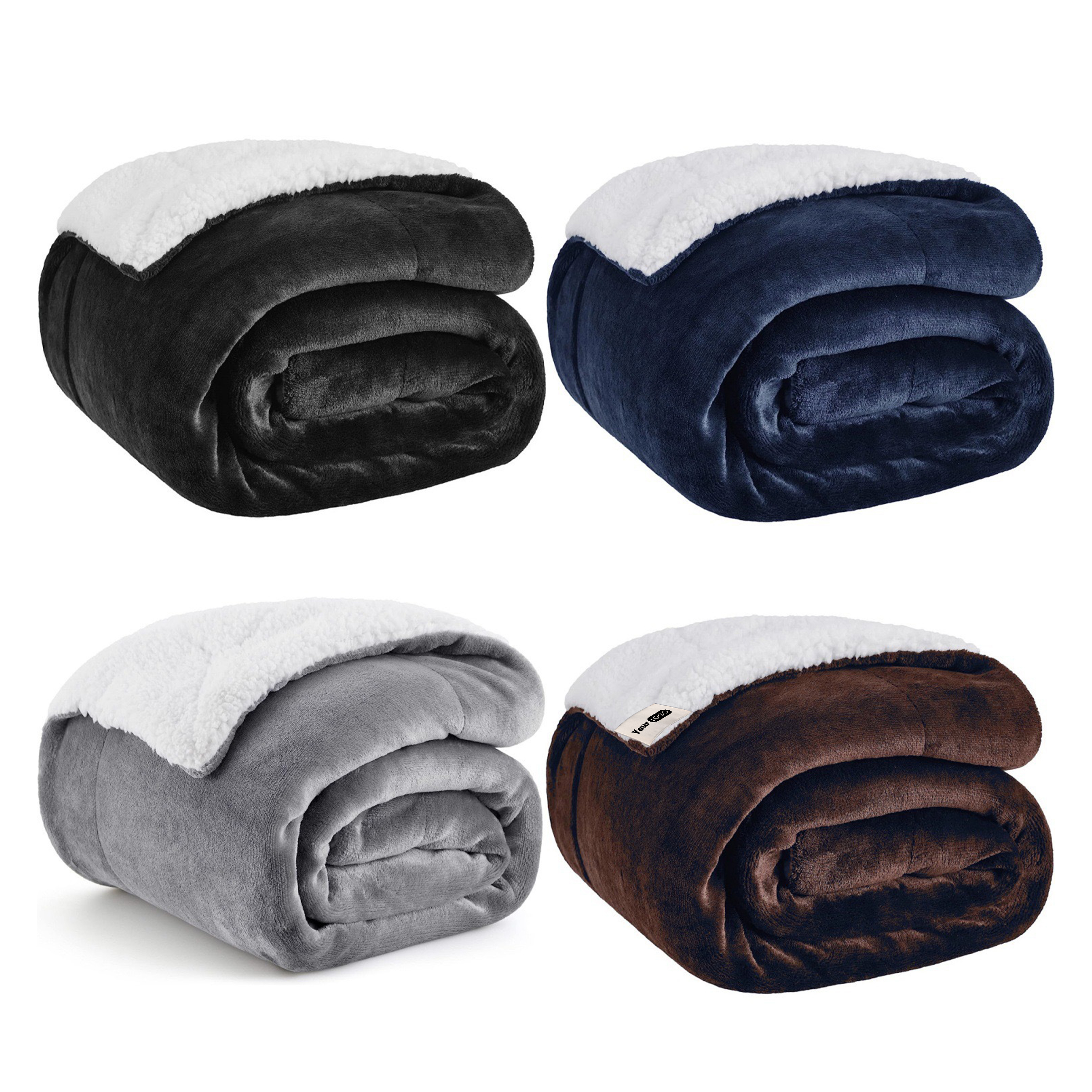Polyester Soft And Cozy Sherpa Throw Blanket In Multiple Colors 3