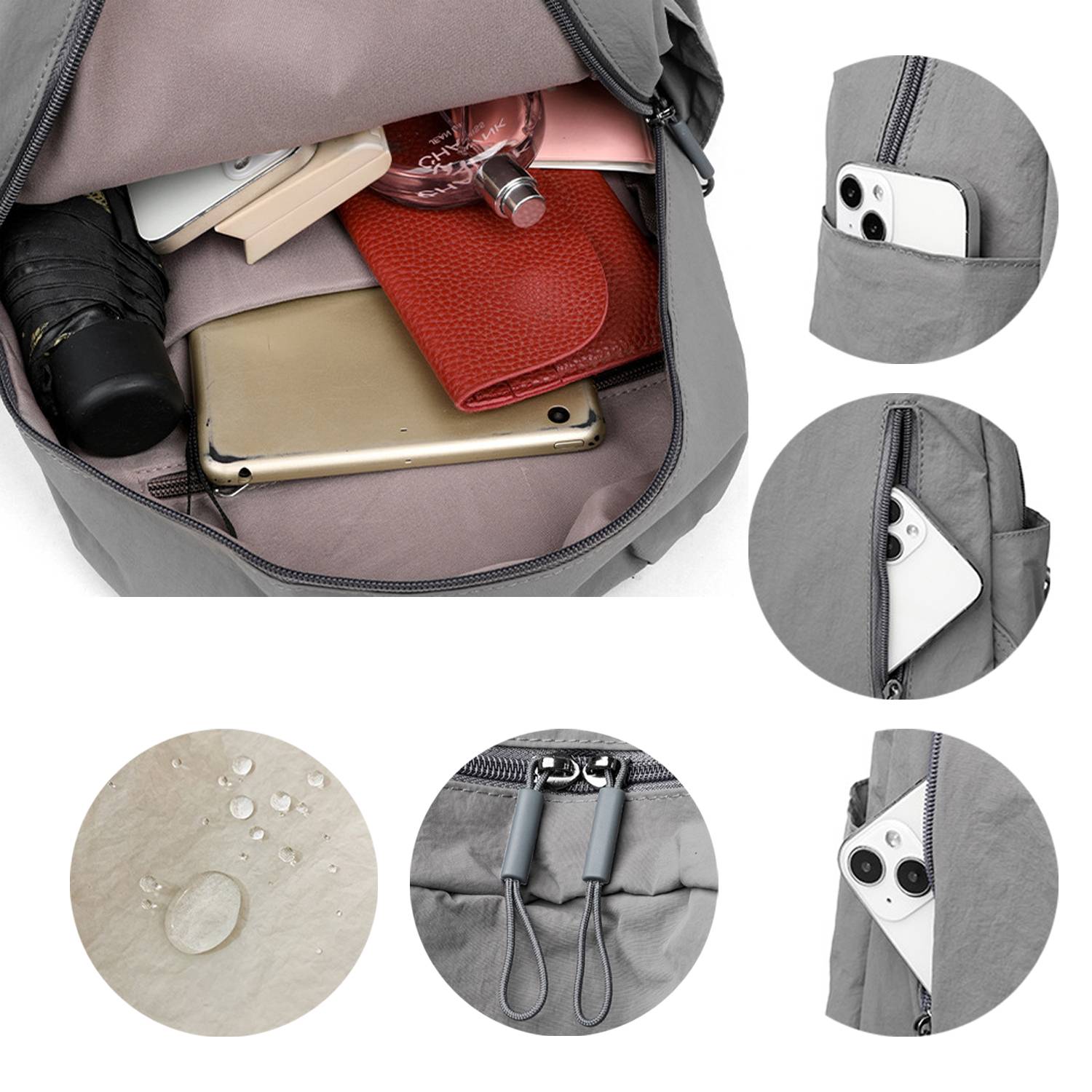 Fashionable,casual and versatile light waterproof backpack 6