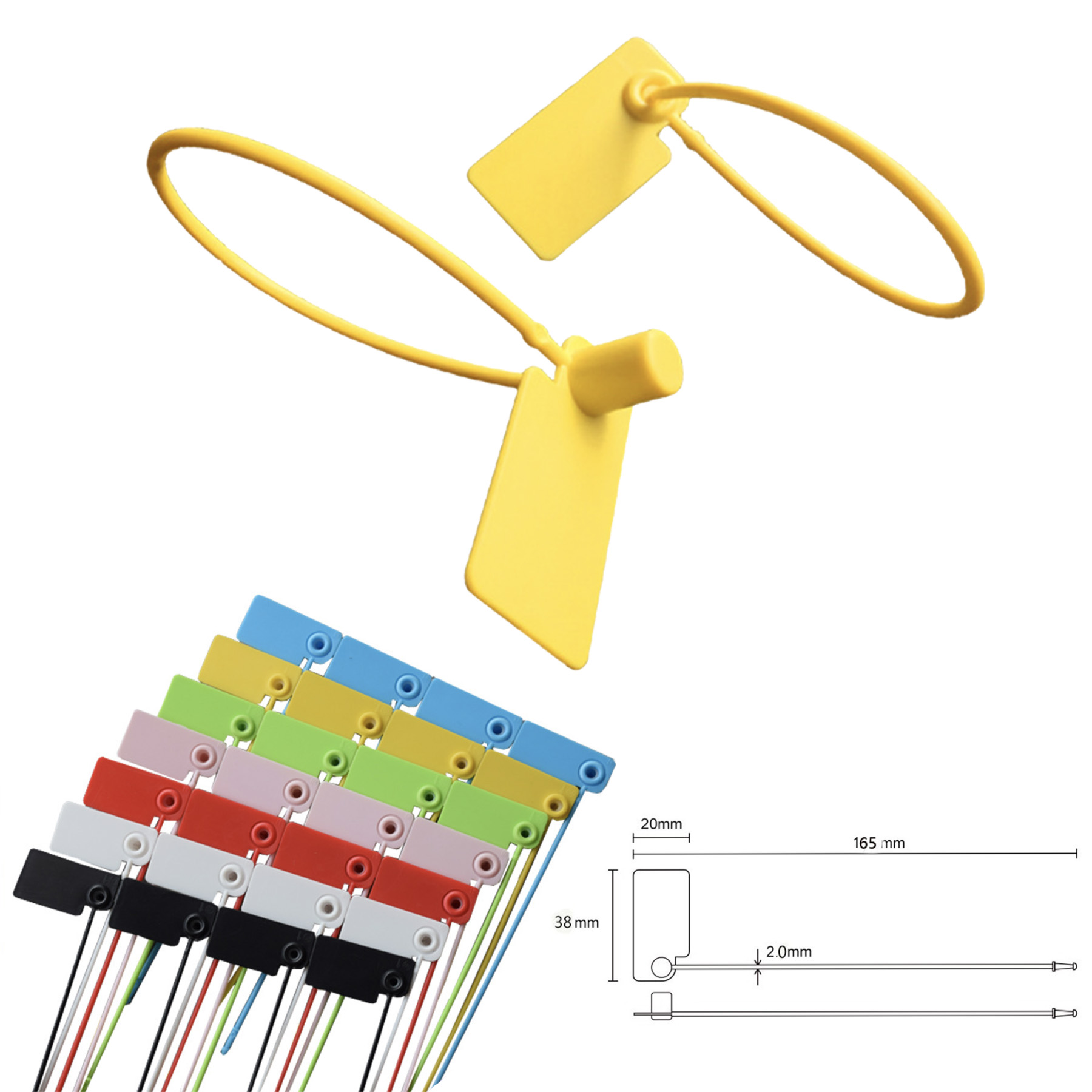 Tamper Proof Self Locking Pull Tight Plastic Security Seal 1