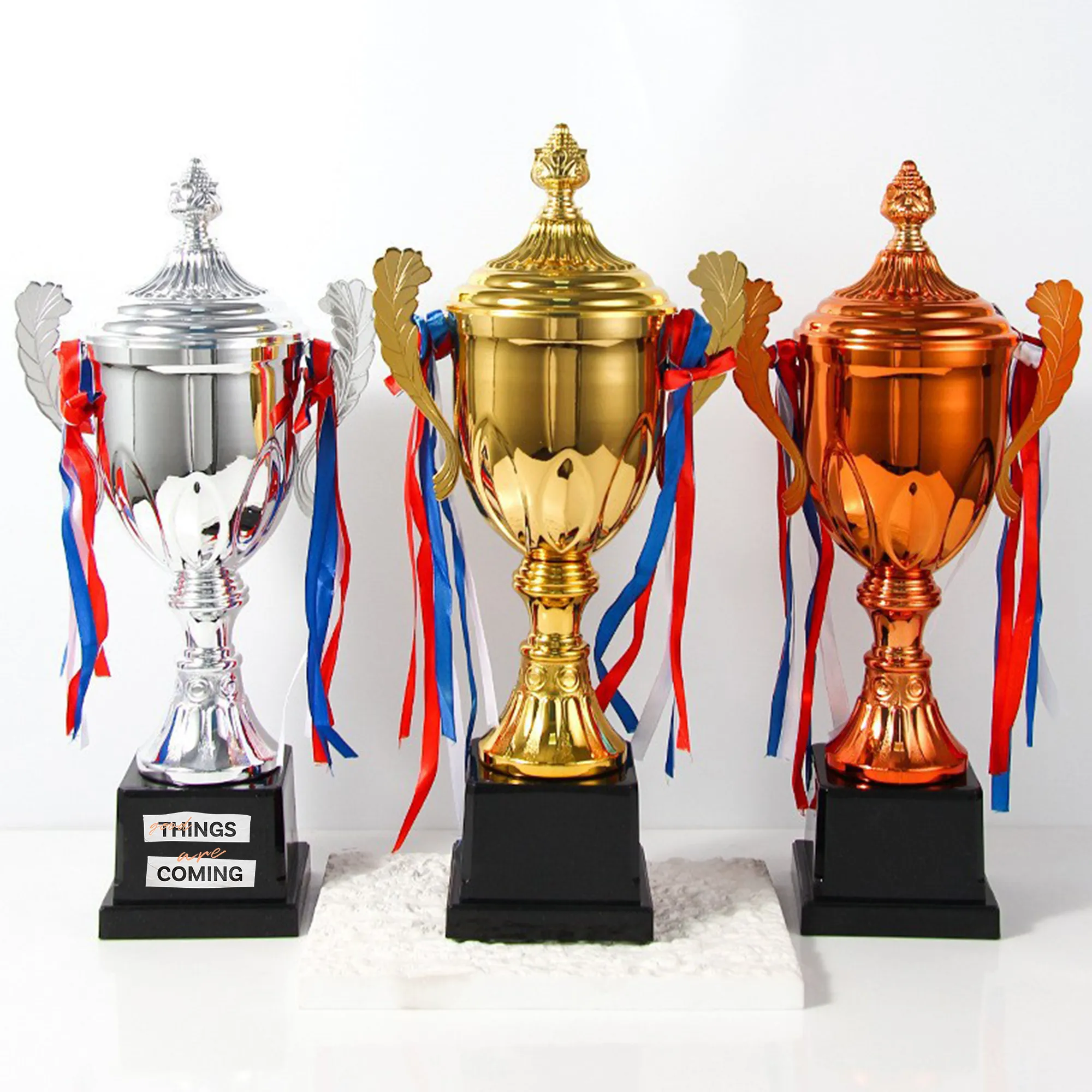 Metal Trophy Logo Customization For Competitions  Business