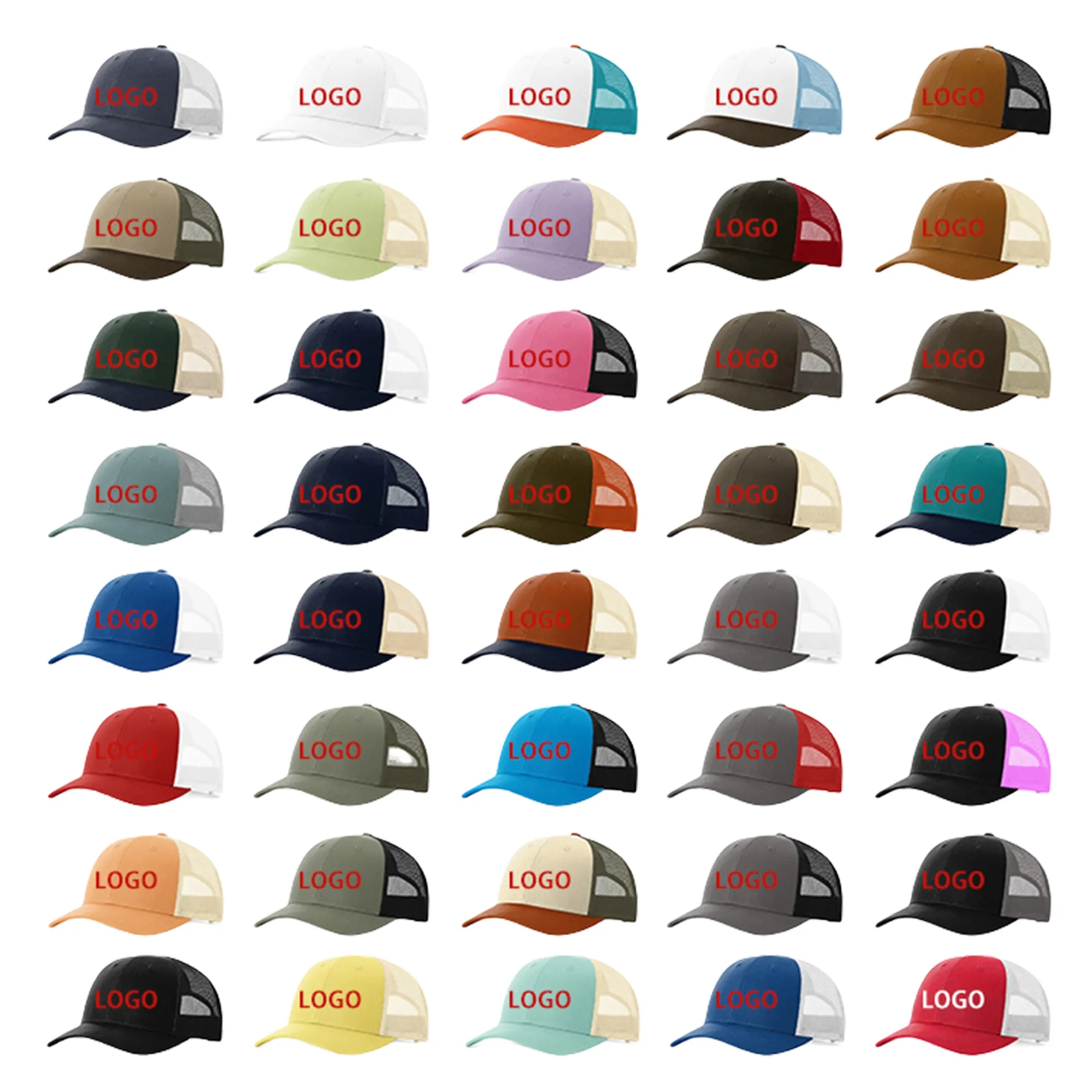Premium Embroidery 6 Panel Structured Trucker Cap MOQ50 1
