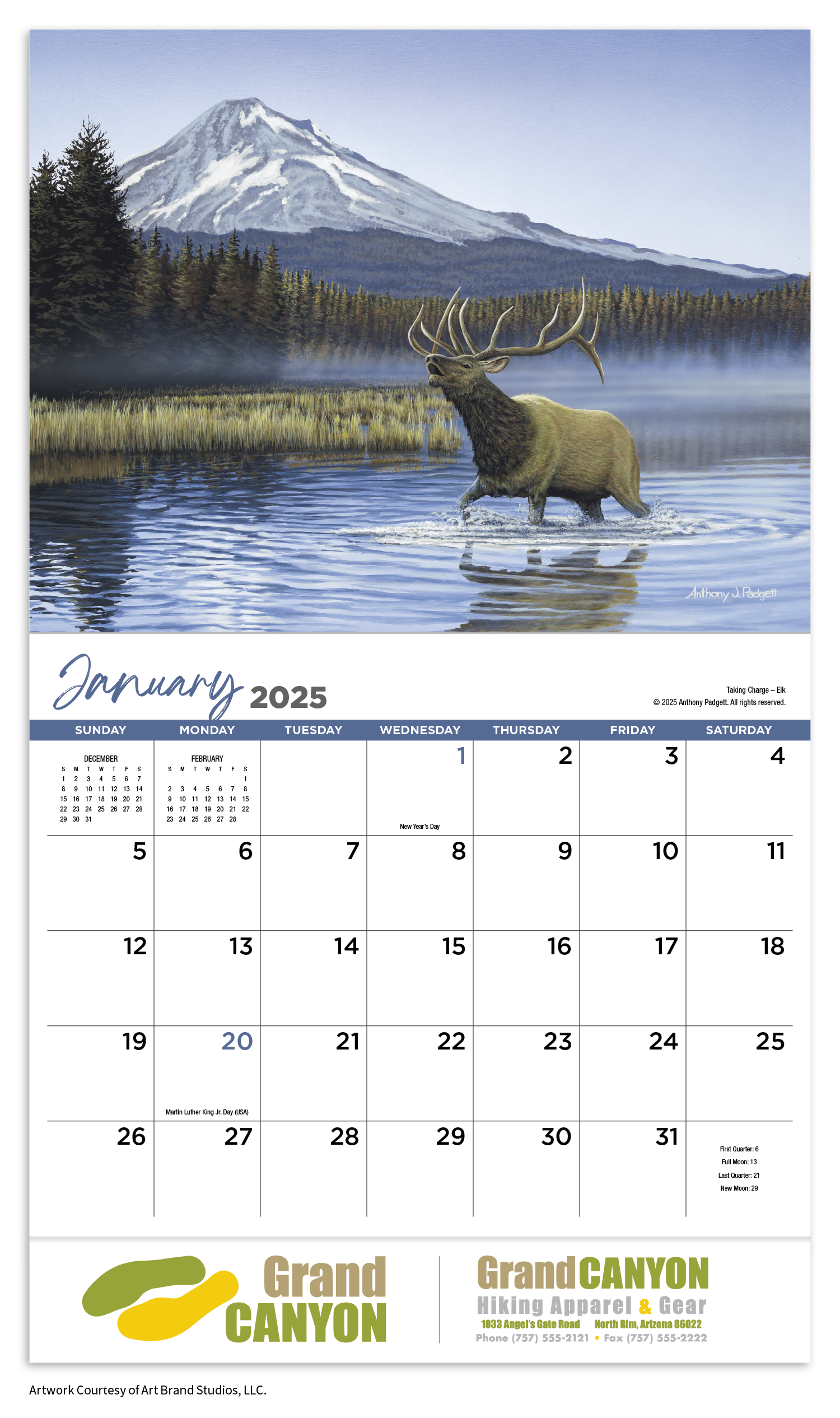 HotLine® Products Wildlife Collection Appointment Calendar - Stapled 6