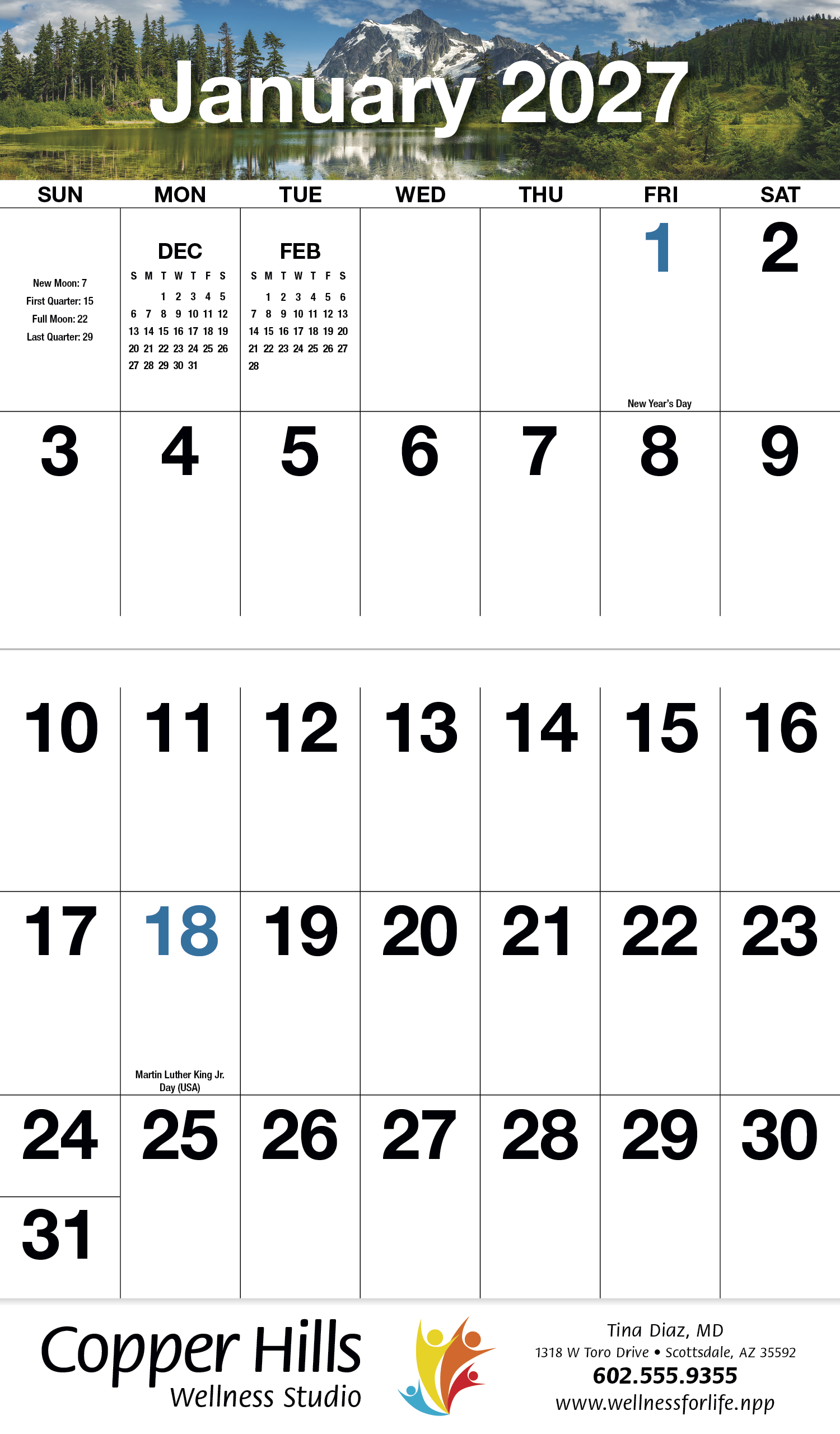 HotLine® Products Big Numbers Appointment Calendar - Stapled 28