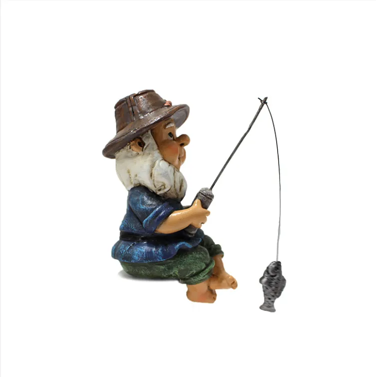 Pool Ornaments Fishing Elf Creative Resin Outdoor Decoration 2
