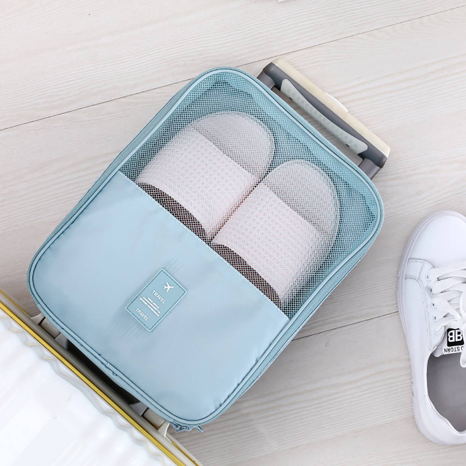 Travel Waterproof Double-Layer Dustproof Shoe Bag 9