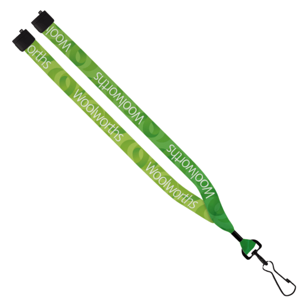3/4" rPET Dye-Sublimated Lanyard w/ Metal Crimp & Metal Split-Ring 23