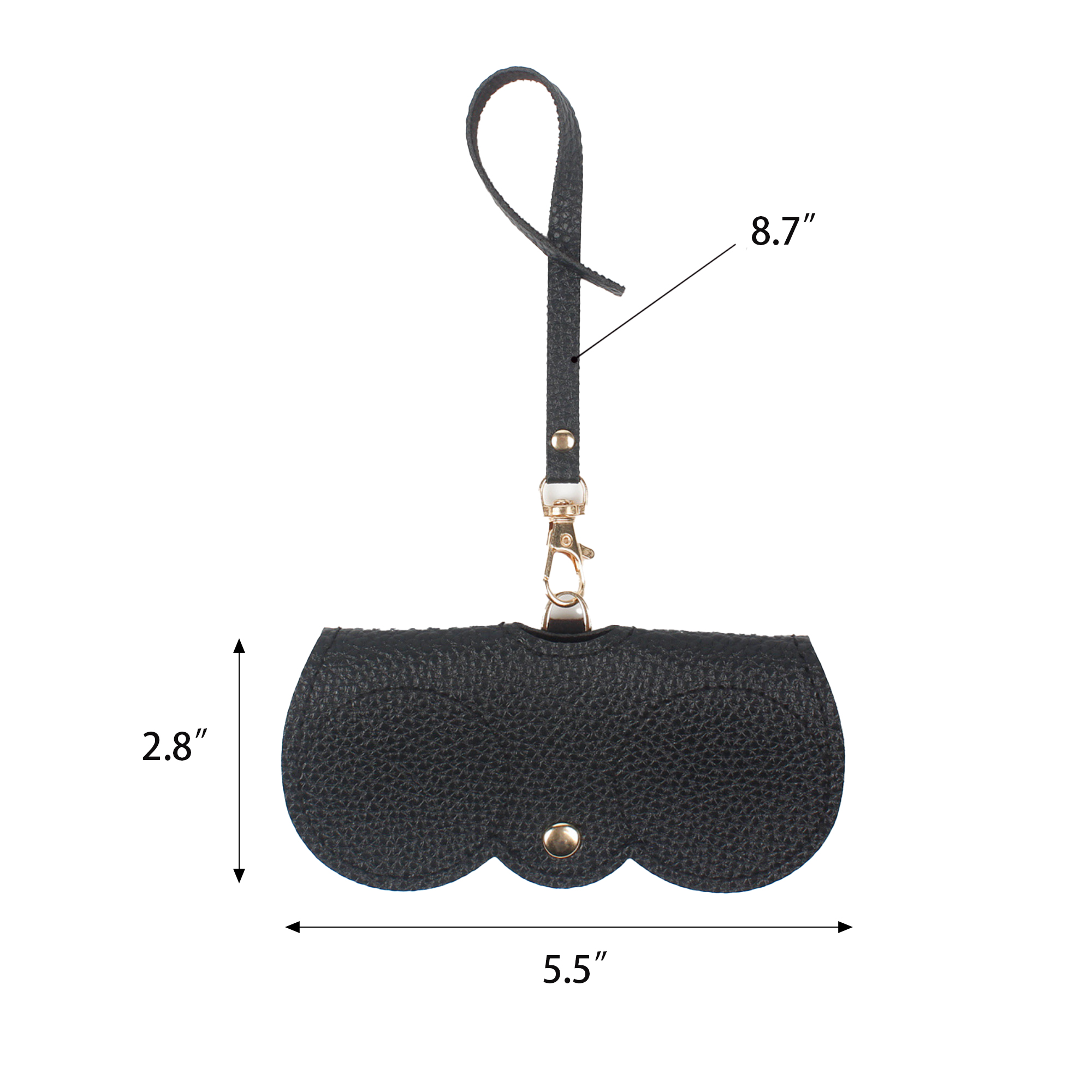 Snap Closure Hangable Pouch Carrying Case For Eyeglasses MOQ 50 2