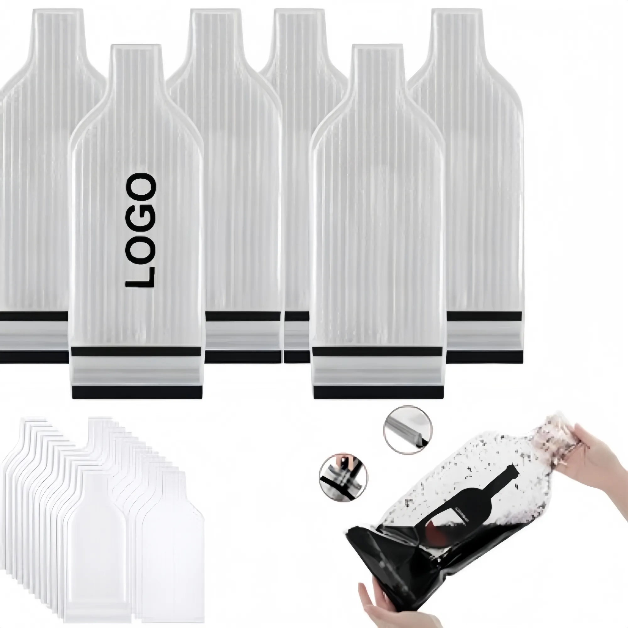 PVC reusable double wine protector