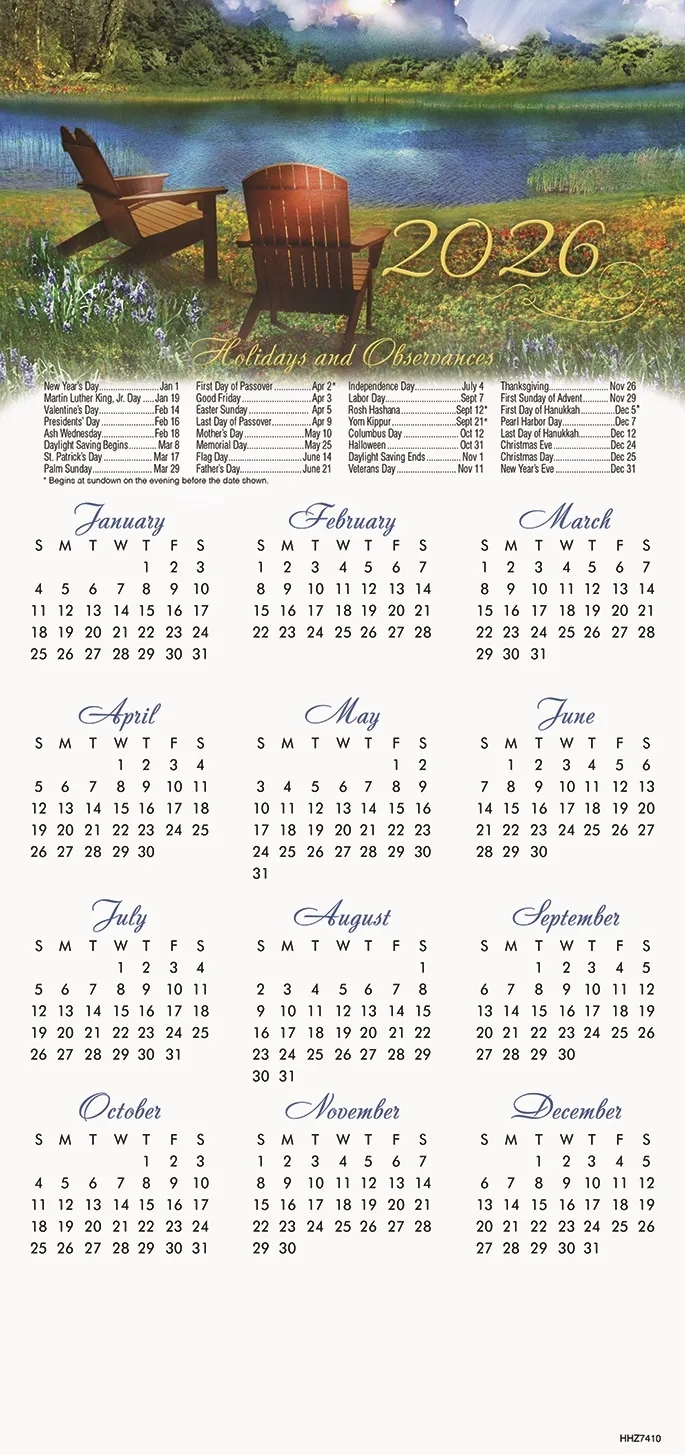 By the Lake Calendar Cards 2