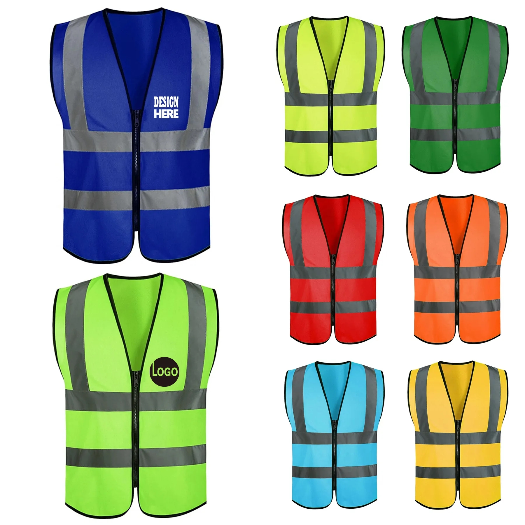 Unisex High Visibility Reflective Safety Vest