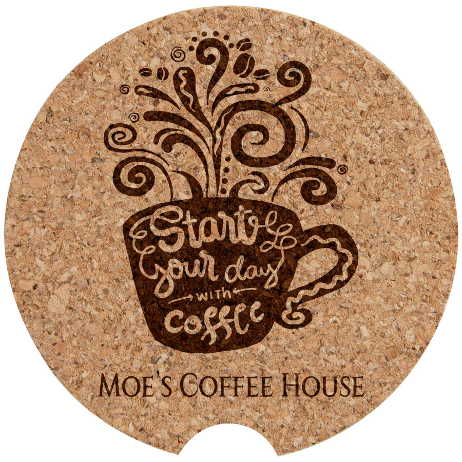 2 1/2" Cork Car Coaster 1