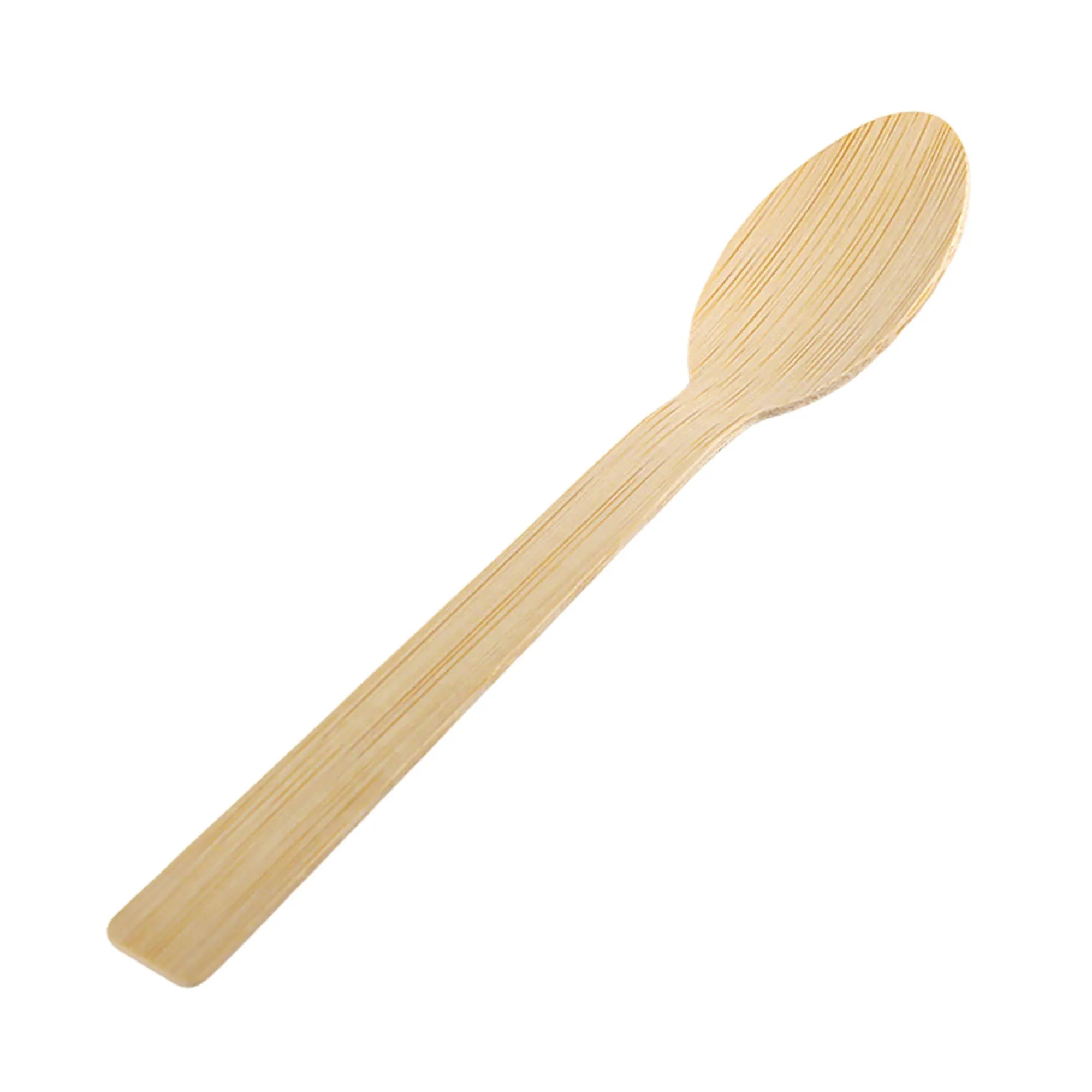 6.69" Disposable Bamboo Knife Fork Spoon 4