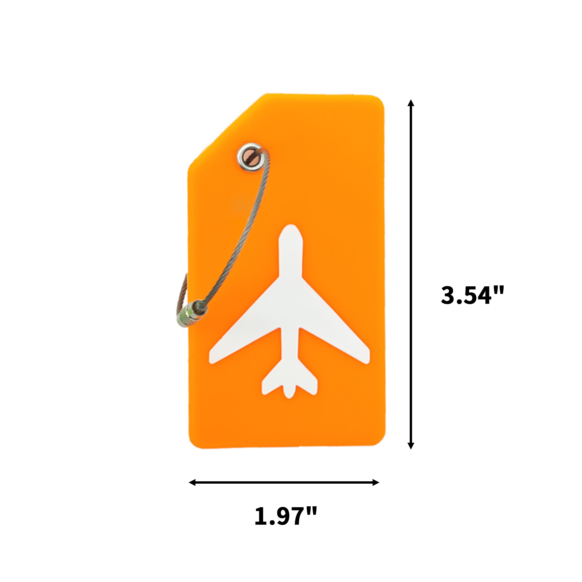 Silicone Travel Name Label With Steel Loop 12