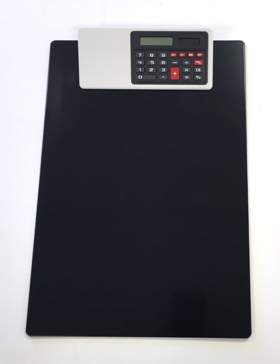 Letter Size Clipboard w/Dual Power Calculator Clip 24