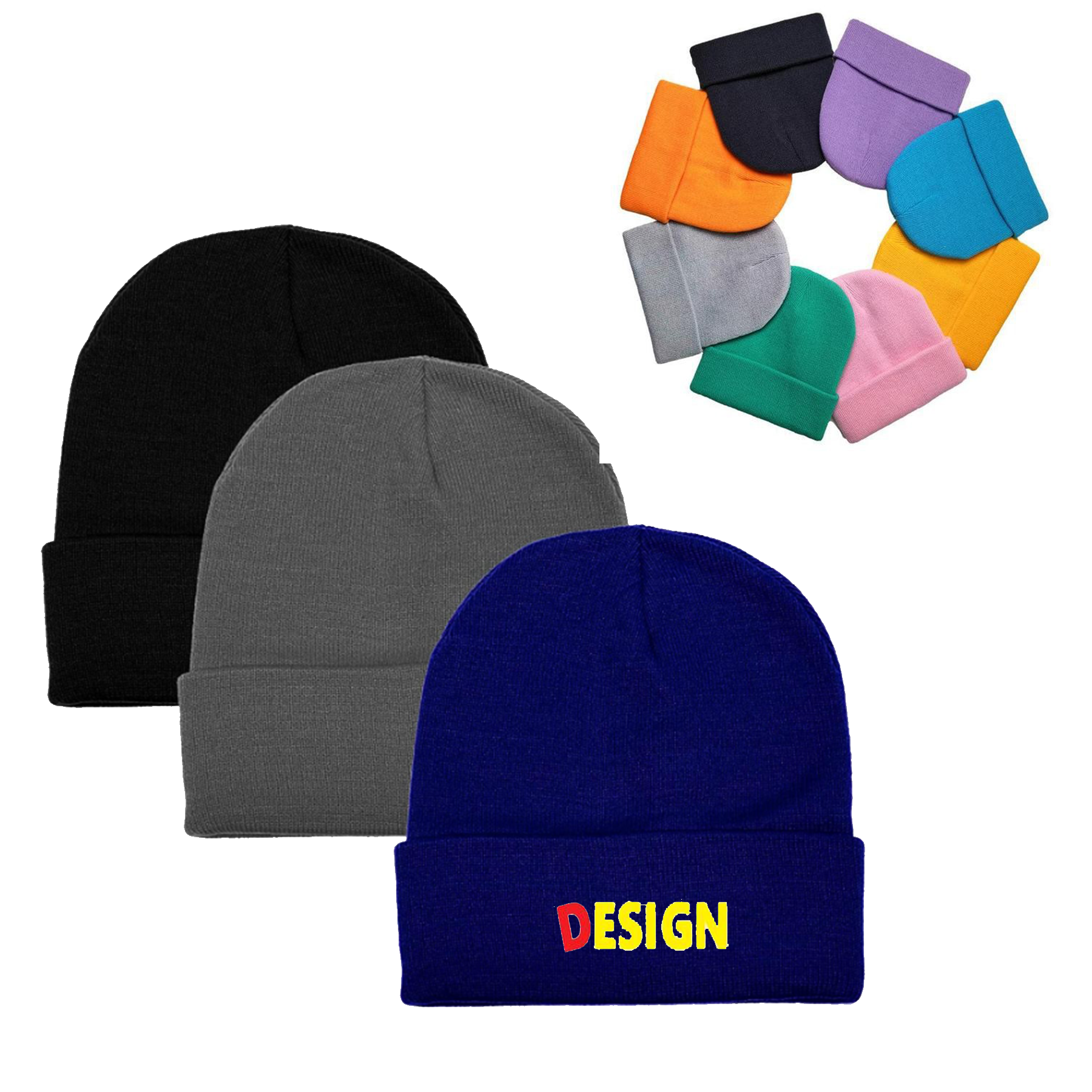 MOQ 50Pcs 100% Acrylic fibers Knit Beanie 2