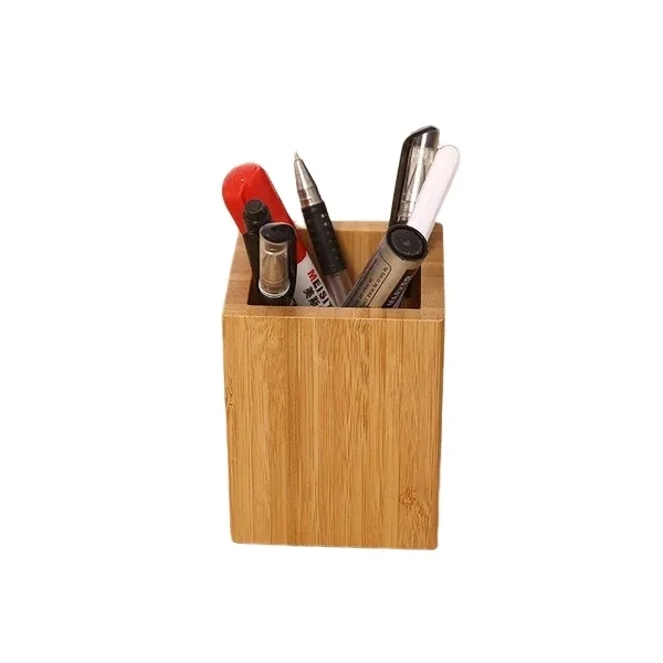 Desktop Bamboo And Wood Pen Holder 4