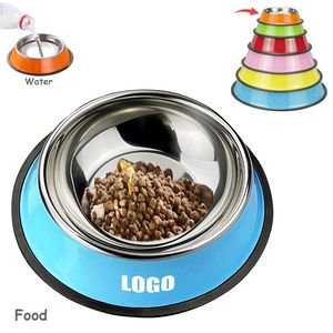 15cm Colorful Steel Pet Bowl Food Tray 9