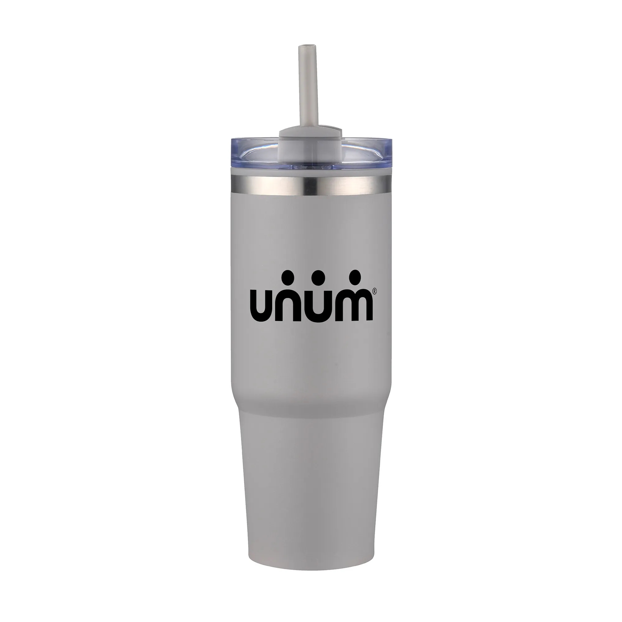 30oz. Dual Wall Stainless Steel & PP Tumbler with Clear Lid 23