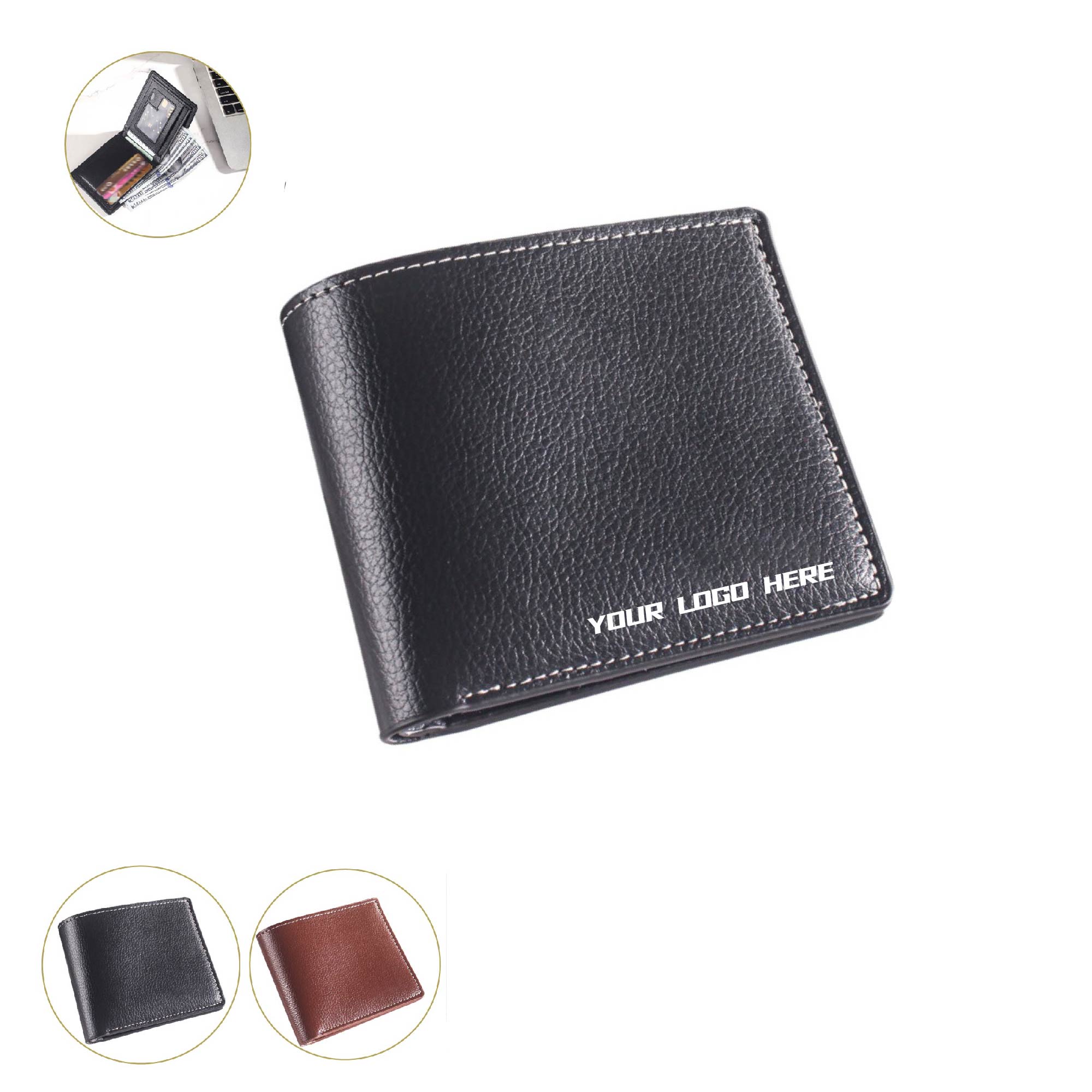 MOQ 10pcs Leather Short Wallet 2
